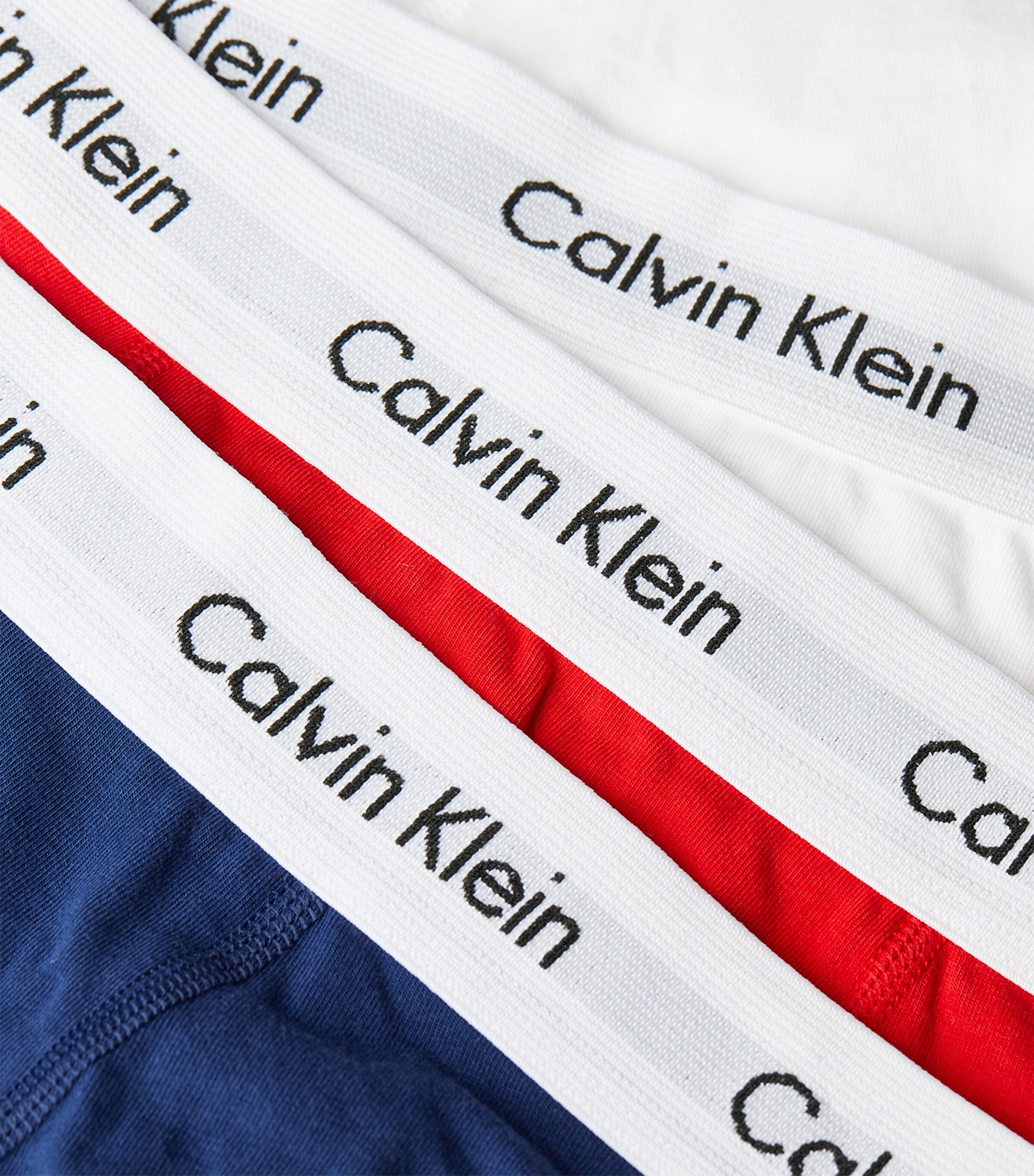 Calvin Klein Mens Cotton Stretch Trunks (Pack of 3) Red Blue Image 5