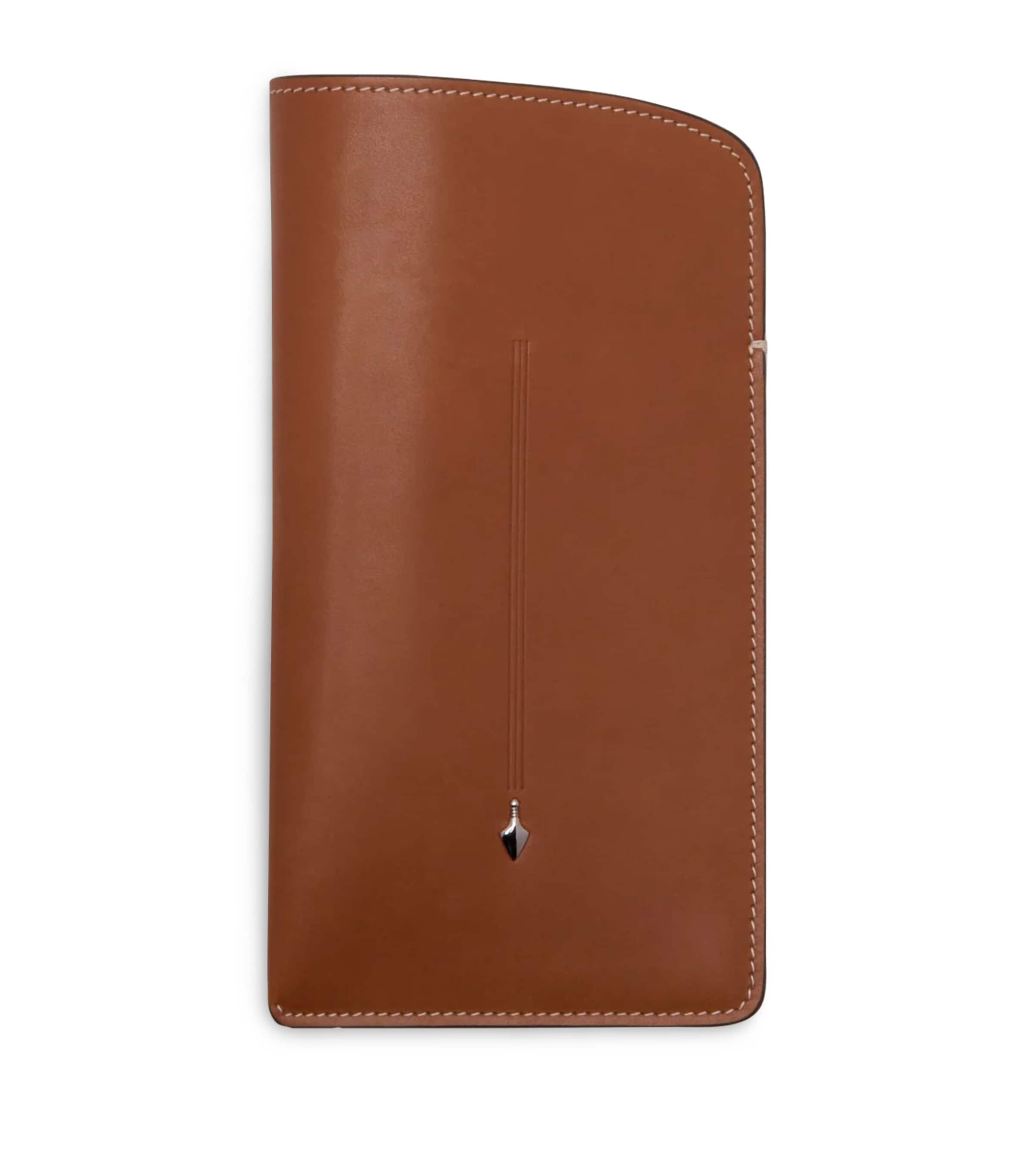 Jacques Marie Mage Leather Circa Sunglasses Slip Case Tan (l) Image 1