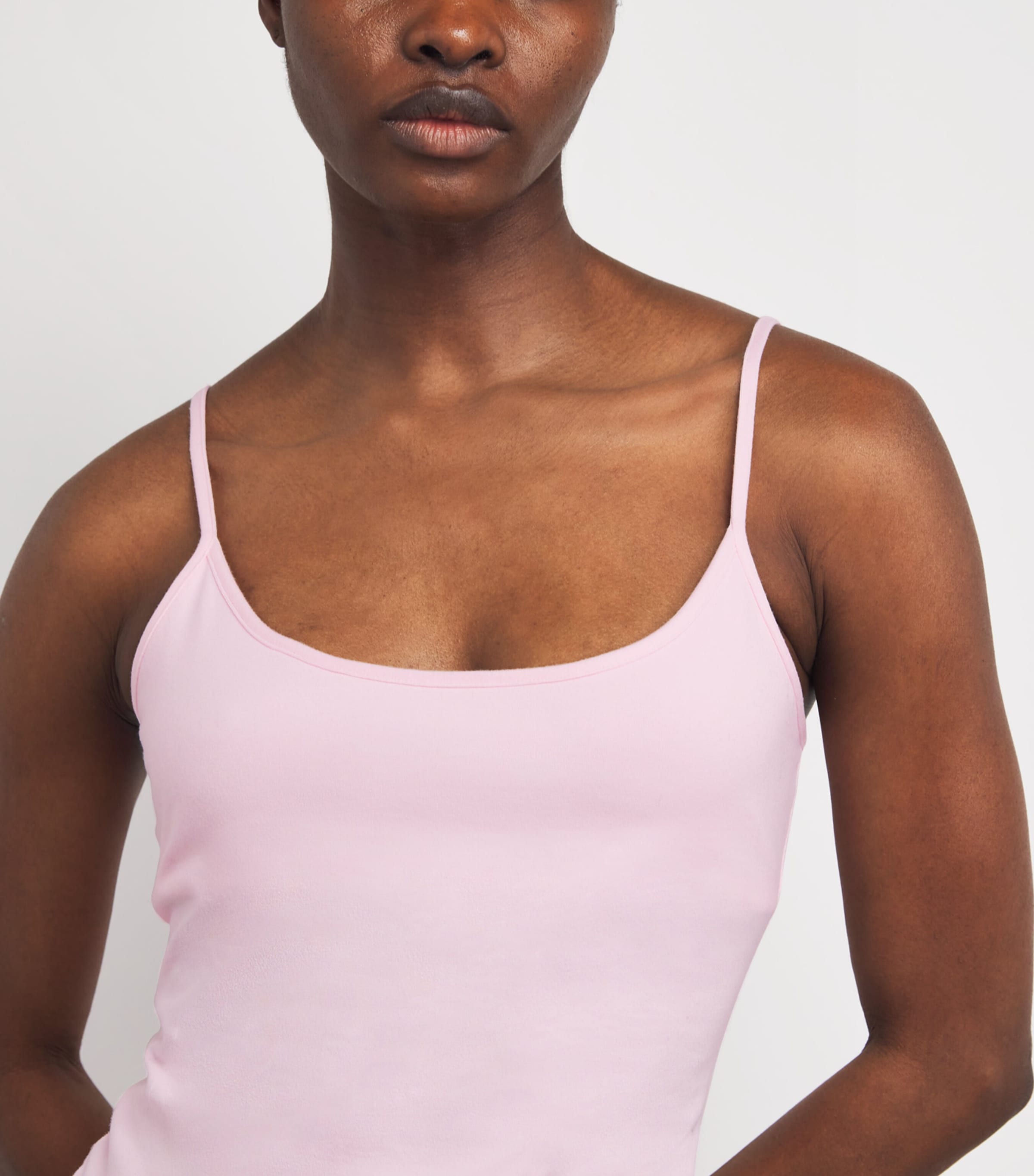 Skims Womens Stretch Cotton Cami Top Cherry Blossom Image 3