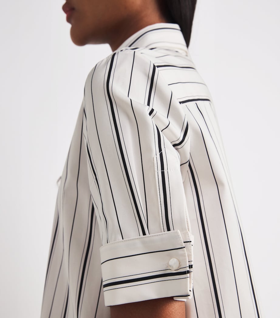 Cotton Stripe Trapeze Shirt IVRYB IVORY/BLACK Image 6
