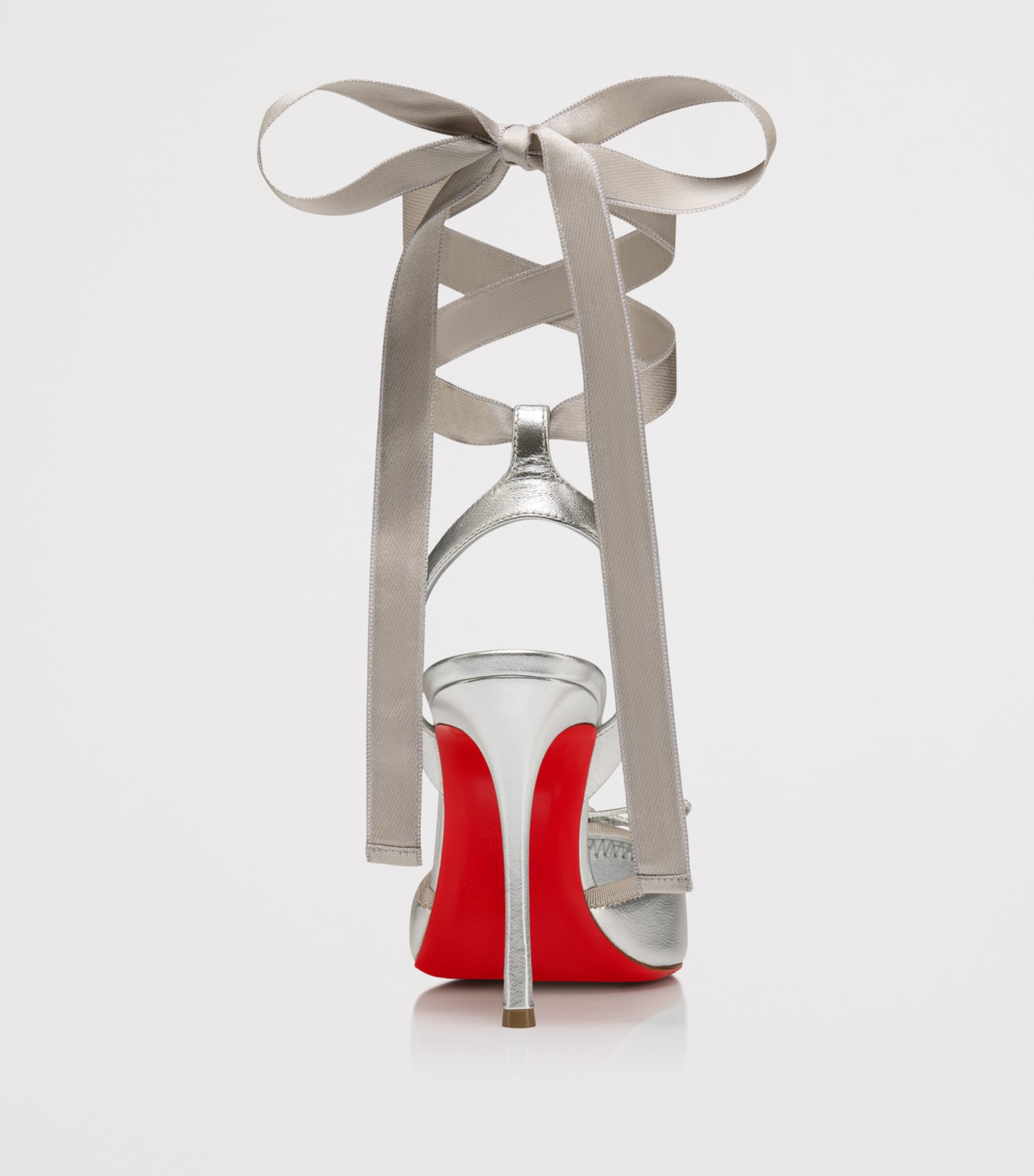 Christian Louboutin Cassia Lace-Up Metallic Pumps 100 Image 4