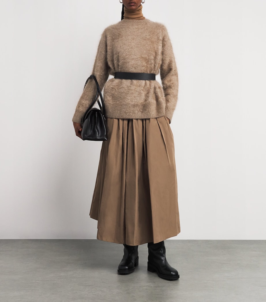 Cashmere Brushed Sweater BEIGE Image 2