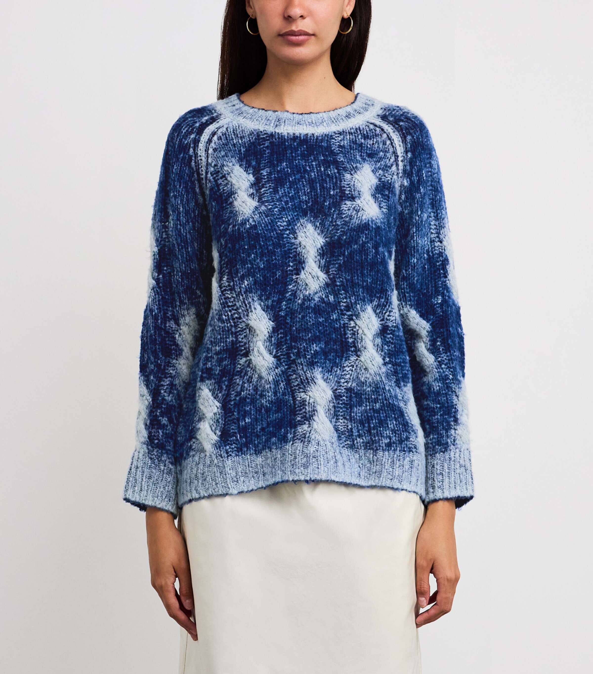 MAX&Co. Womens Wool-Blend Crew-Neck Sweater Grey Image 3