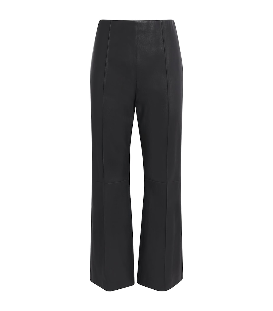 Leather Irina Flared Trousers BLACK Image 1