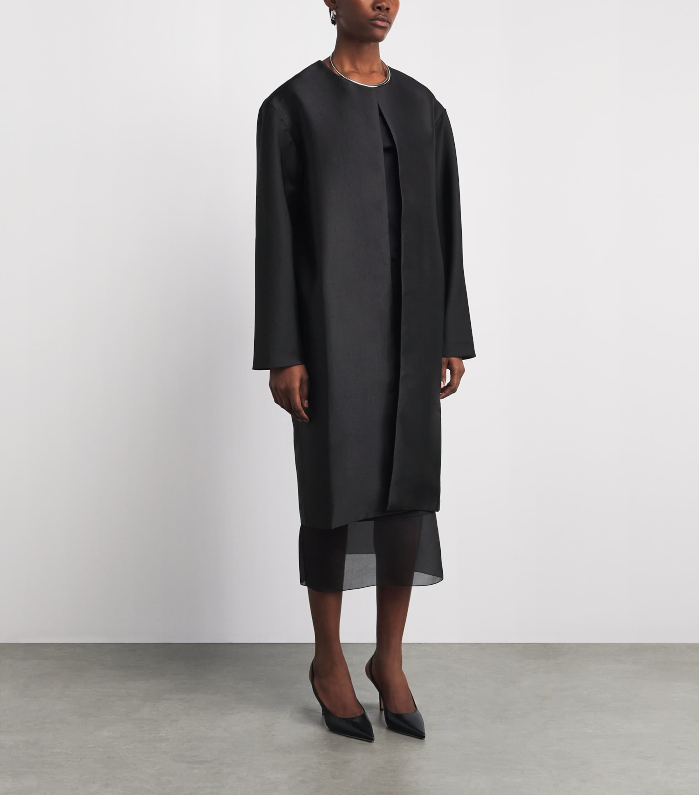 Voranida Womens Collarless Deon Coat Black Image 4