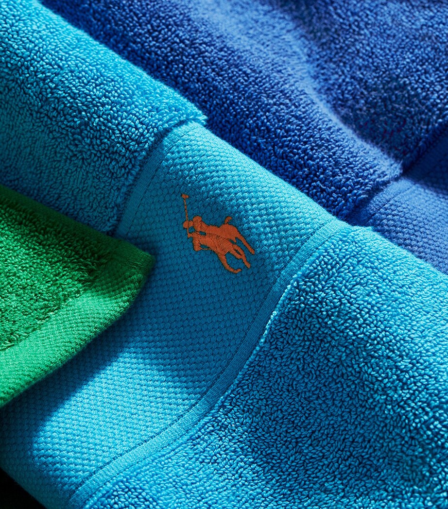 Polo Player Face Cloth (33cm x 33cm) COVE BLUE Image 4