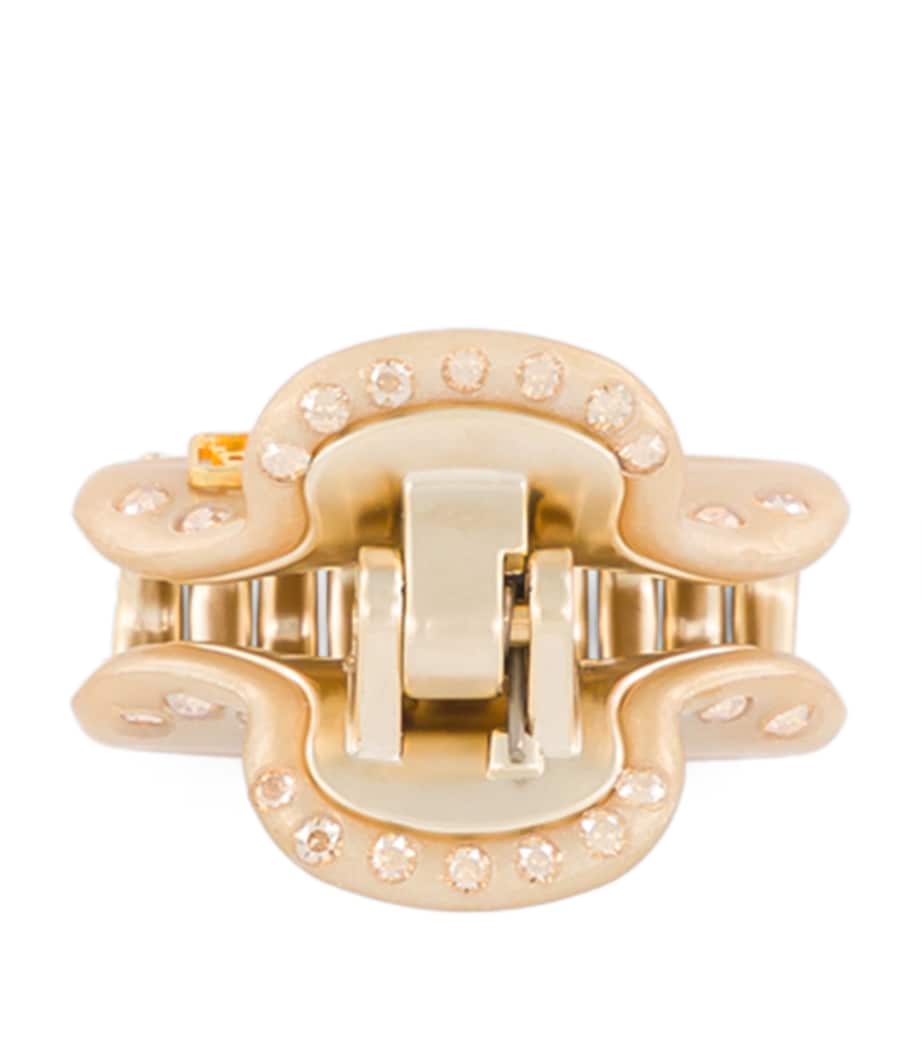 Gold-Plated Crystal-Embellished Claw Hair Clip X3- PAIL DORE/OR Image 3