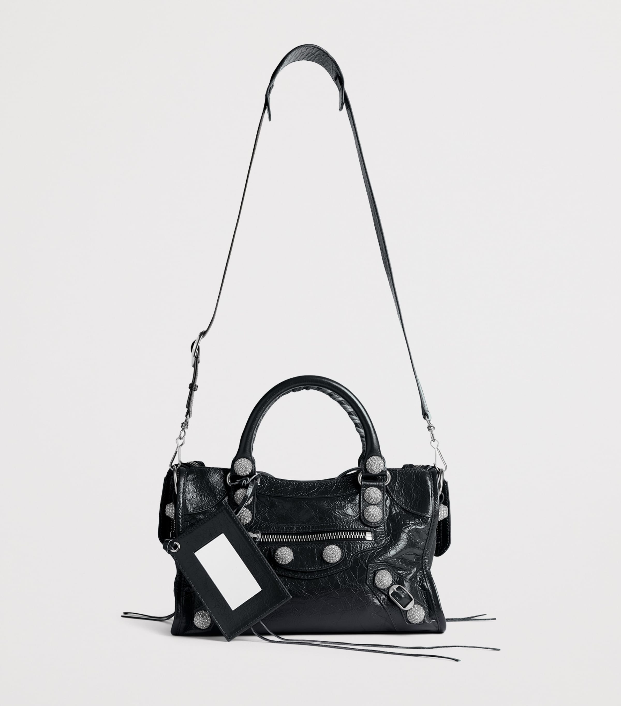 Balenciaga Small Leather Embellished Le City Top-Handle Bag Image 4