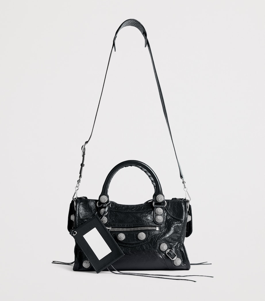 Balenciaga Small Leather Embellished Le City Top-Handle Bag Image 4