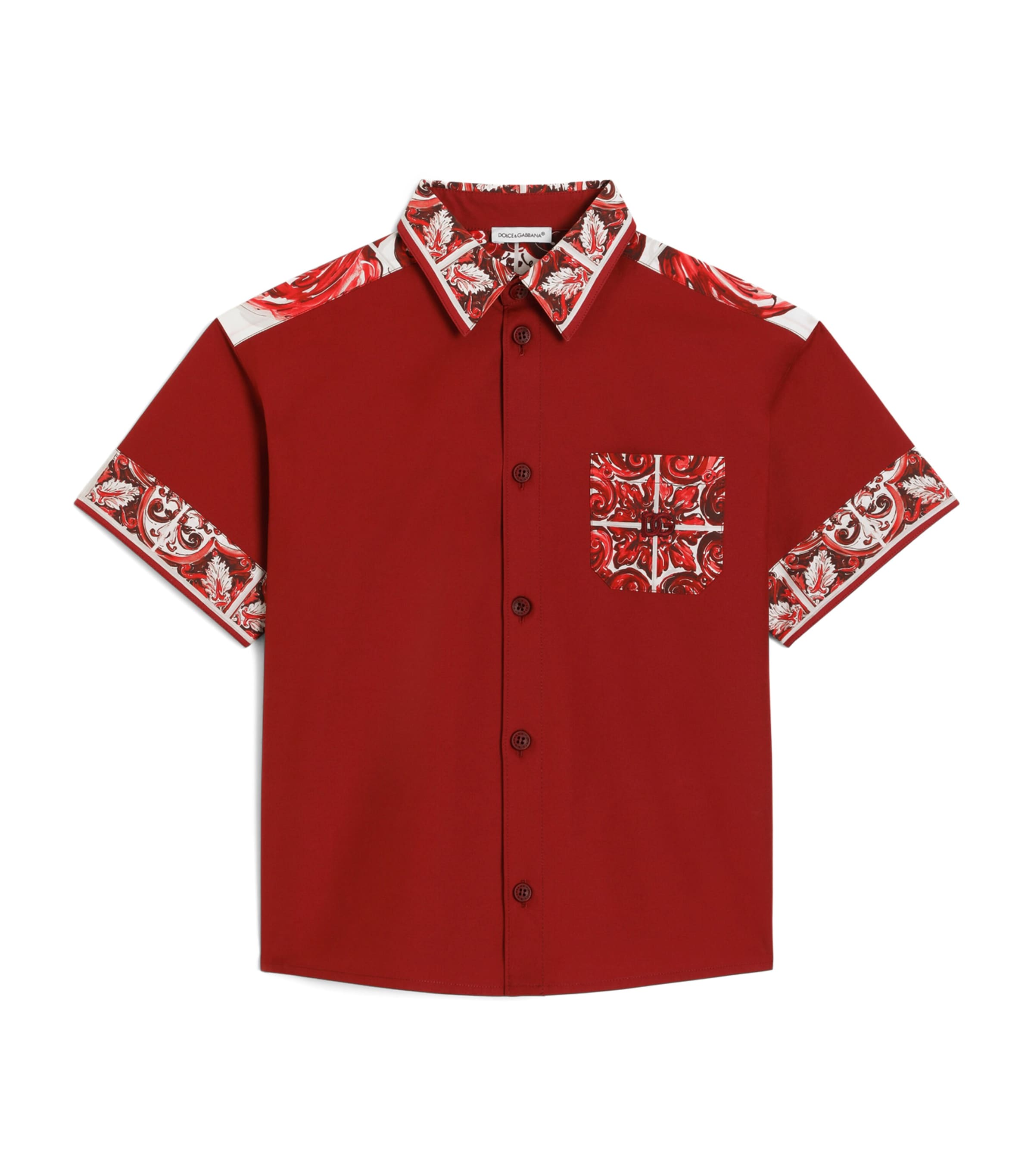 Dolce&Gabbana Kids Majolica Print Shirt (8-14 Years) Combined Colou Image 1