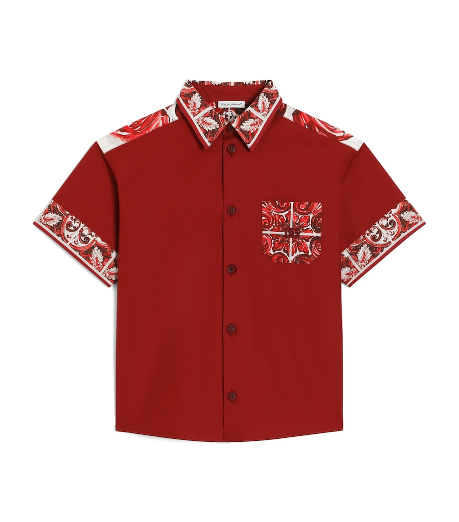 Dolce&Gabbana Kids Majolica Print Shirt (8-14 Years) Combined Colou Image 1