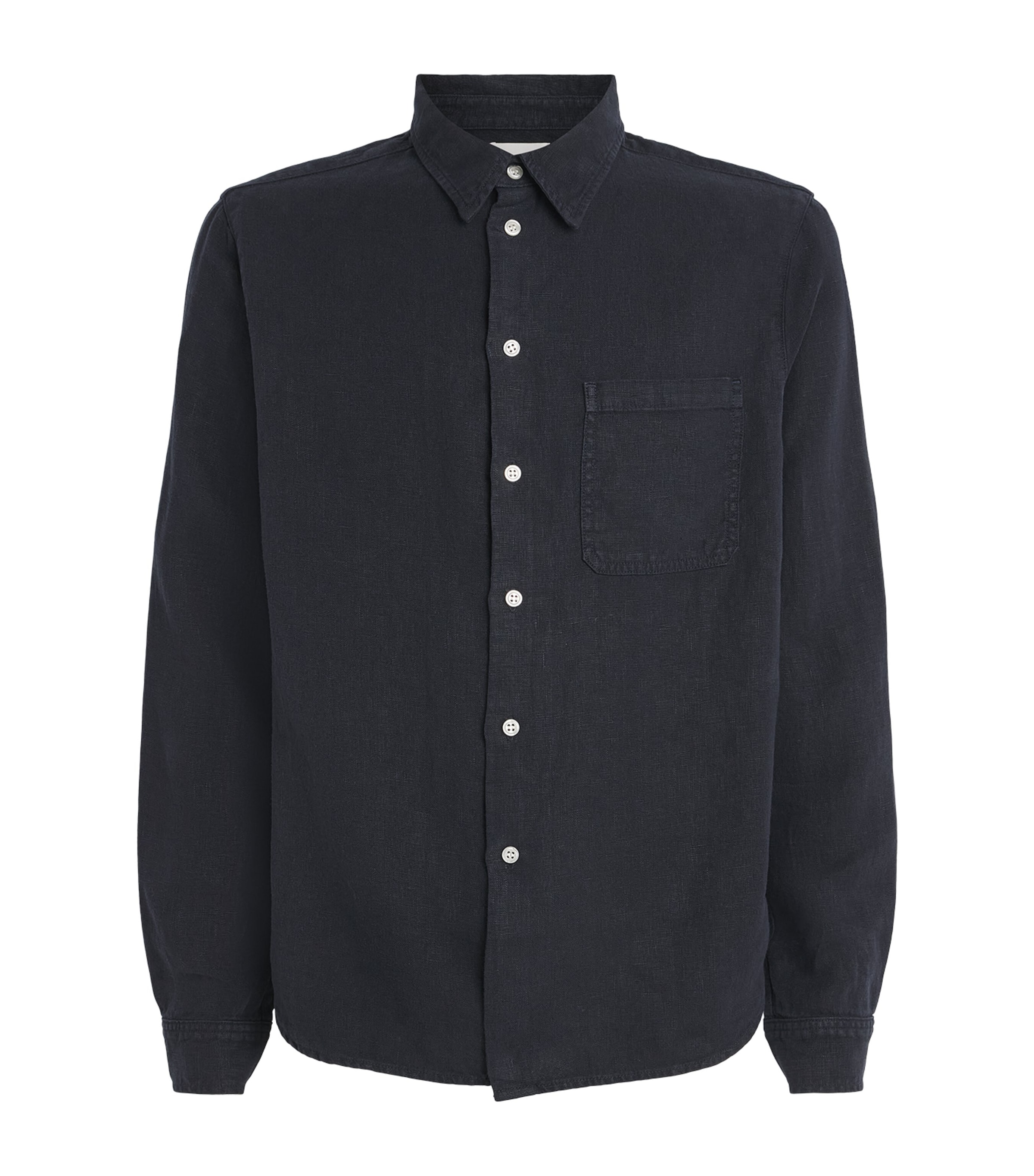 Citizens of Humanity Mens Linen Cairo Shirt Navy Image 1
