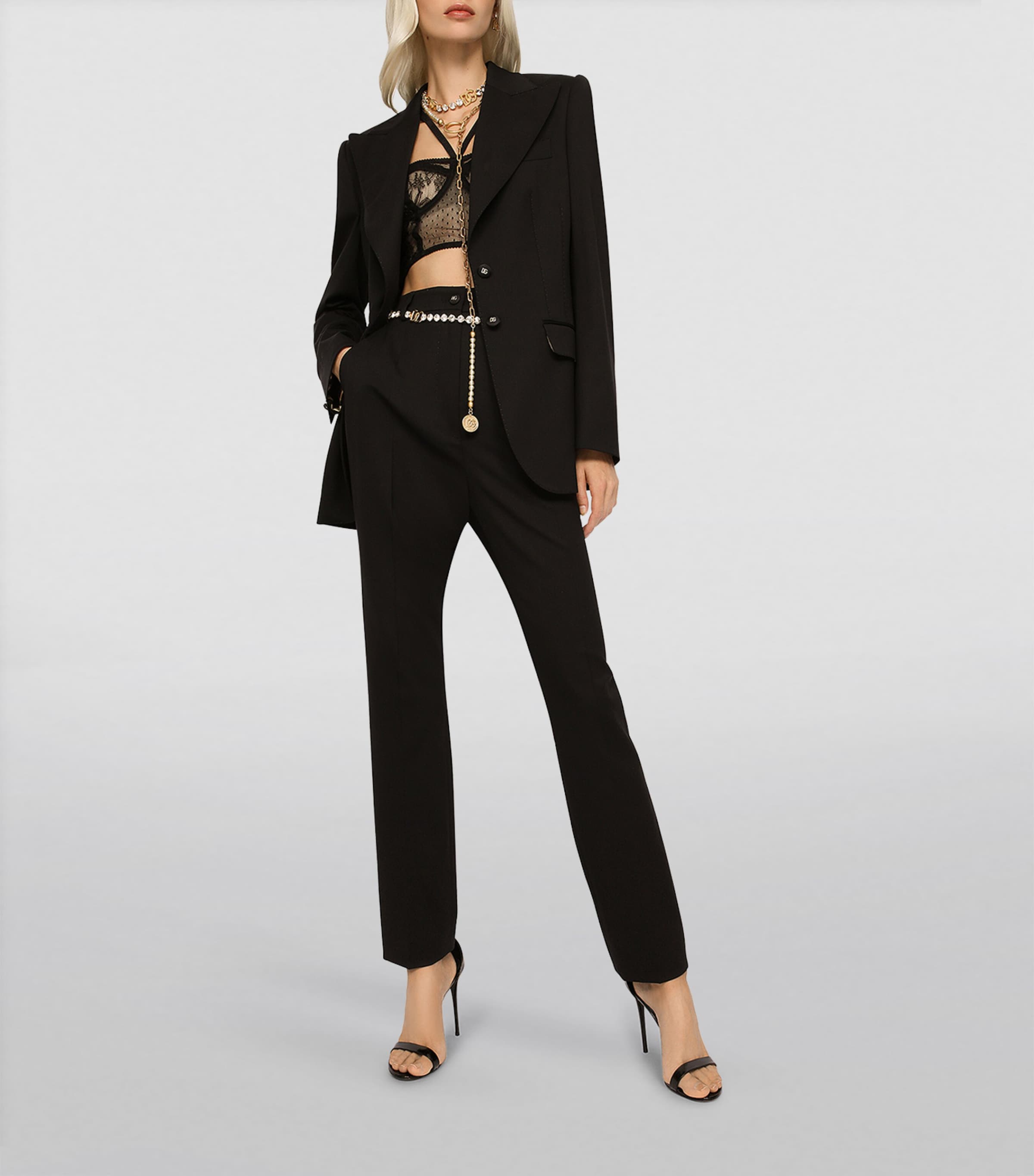 Dolce-Fit Virgin Wool Jacket N0000-BLACK Image 2