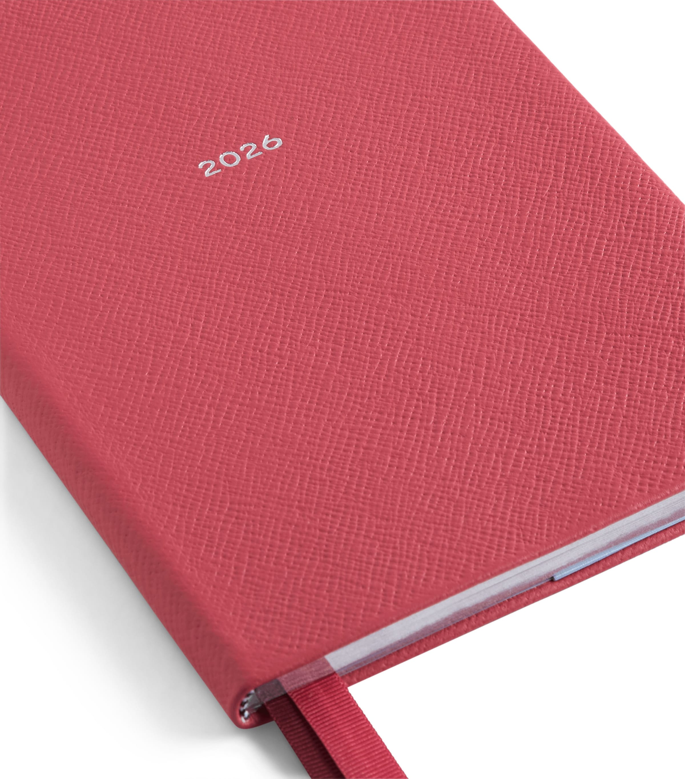 Leather Soho A5 2026 Diary RASPBERRY Image 5