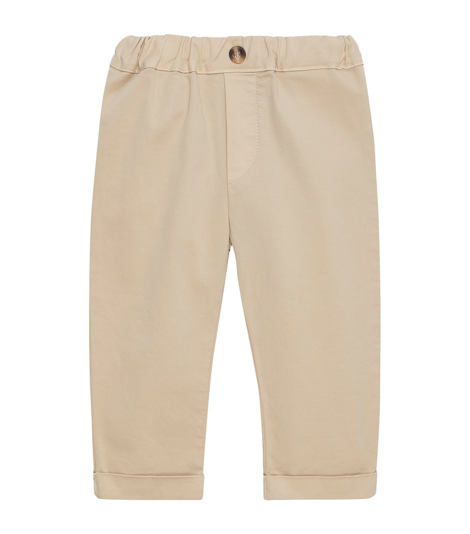 Stretch-Cotton Jacob Trousers (3-24 Months) CAMEL Image 1