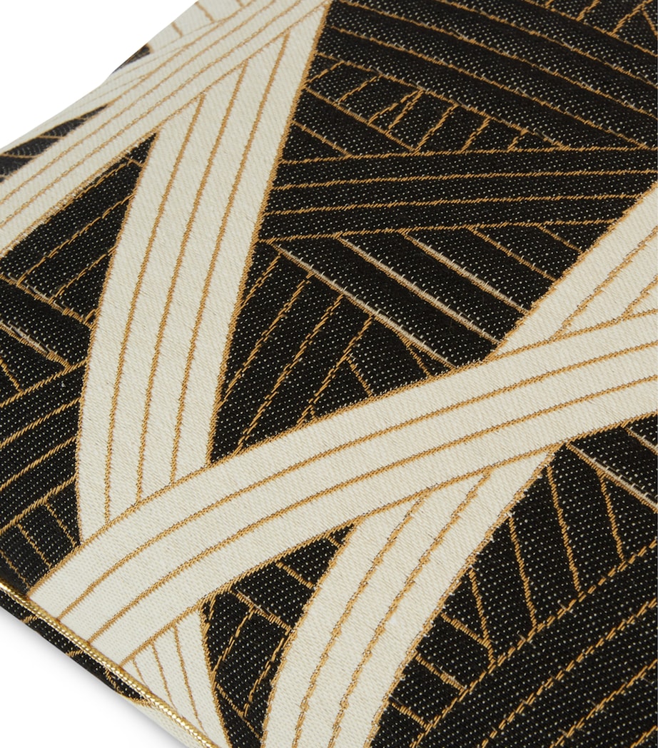 Nastri Cushion (30cm x 60cm) 601-BLK/WHT Image 4