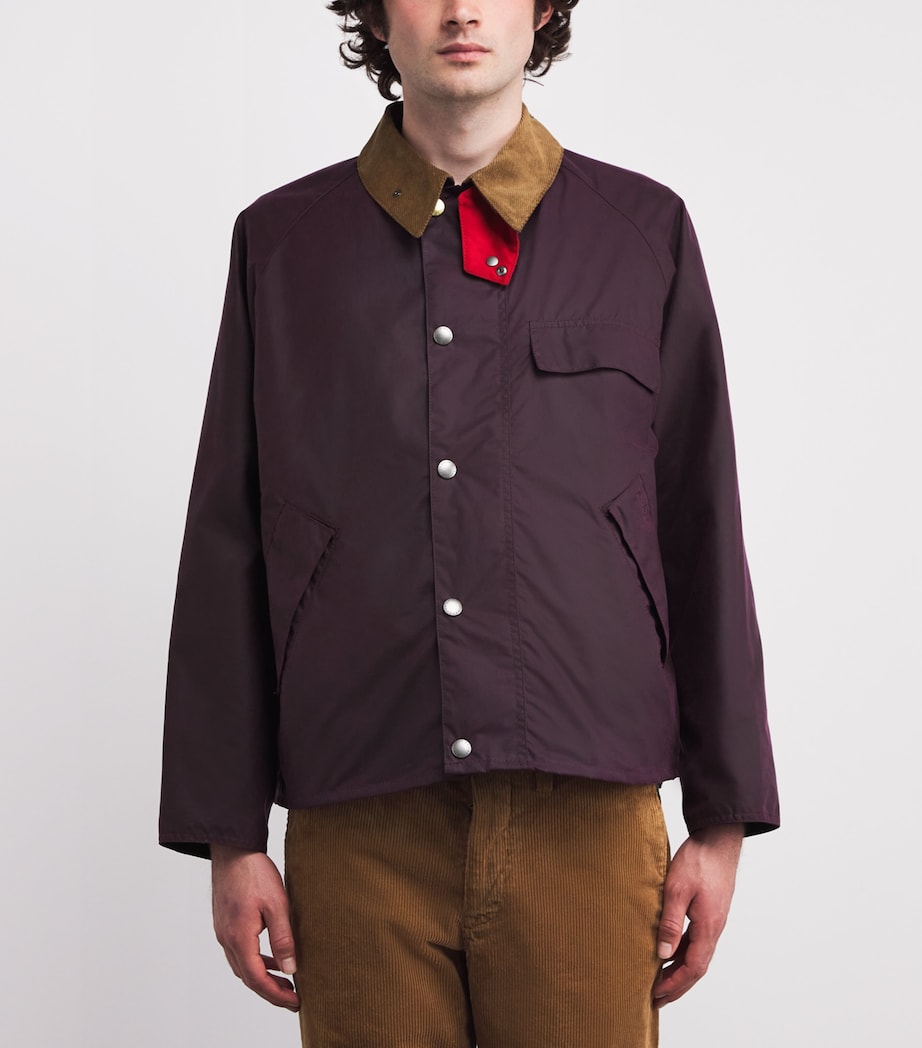 x Paul Smith Transport Waxed Jacket GRAPE Image 3
