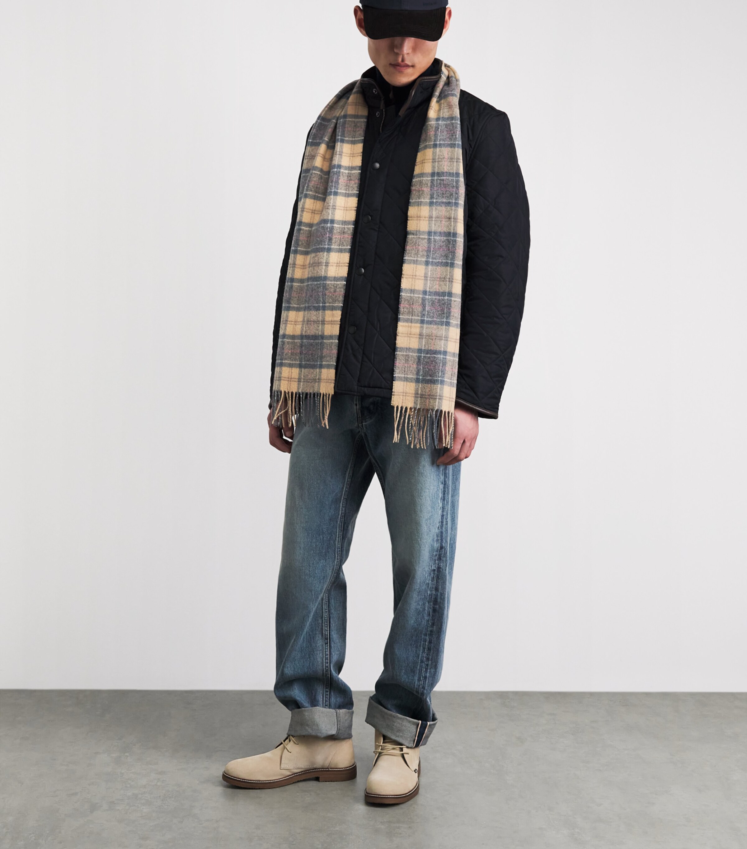 Wool Tartan Scarf MULTI Image 9