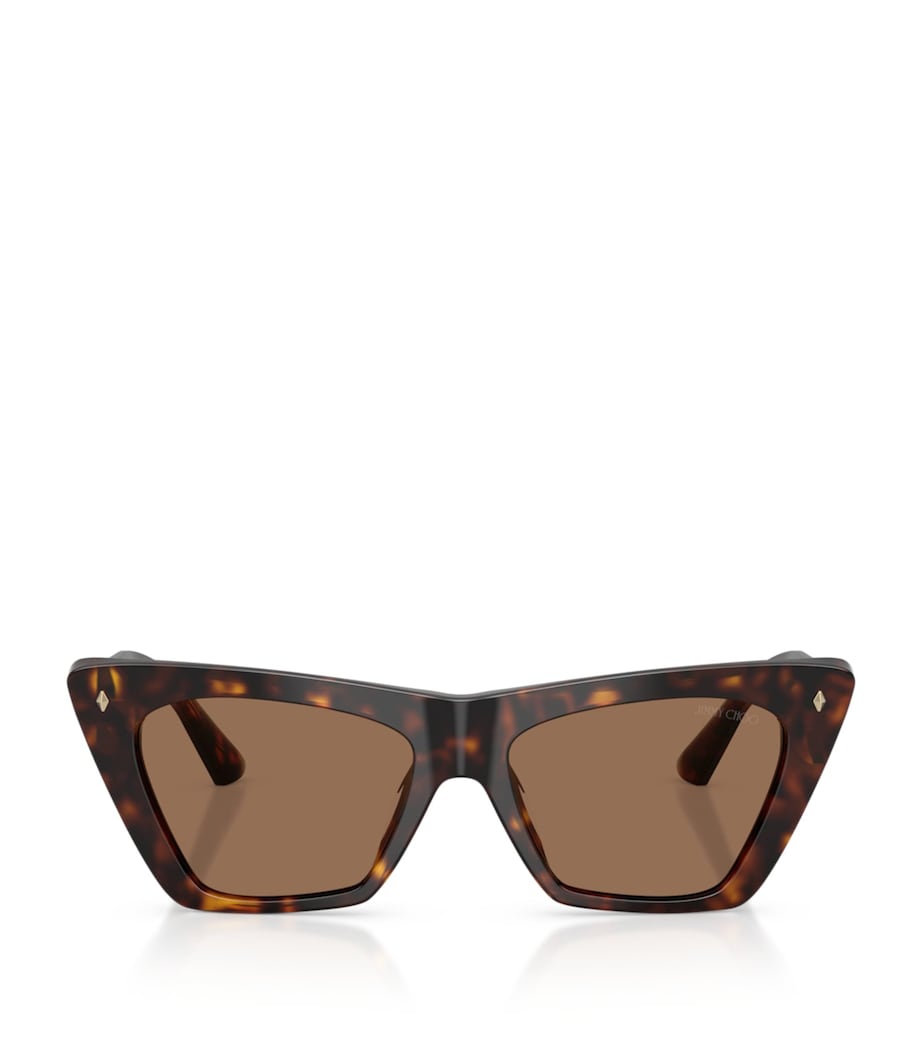 Jimmy Choo Square Cat Eye Sunglasses Brown Image 1