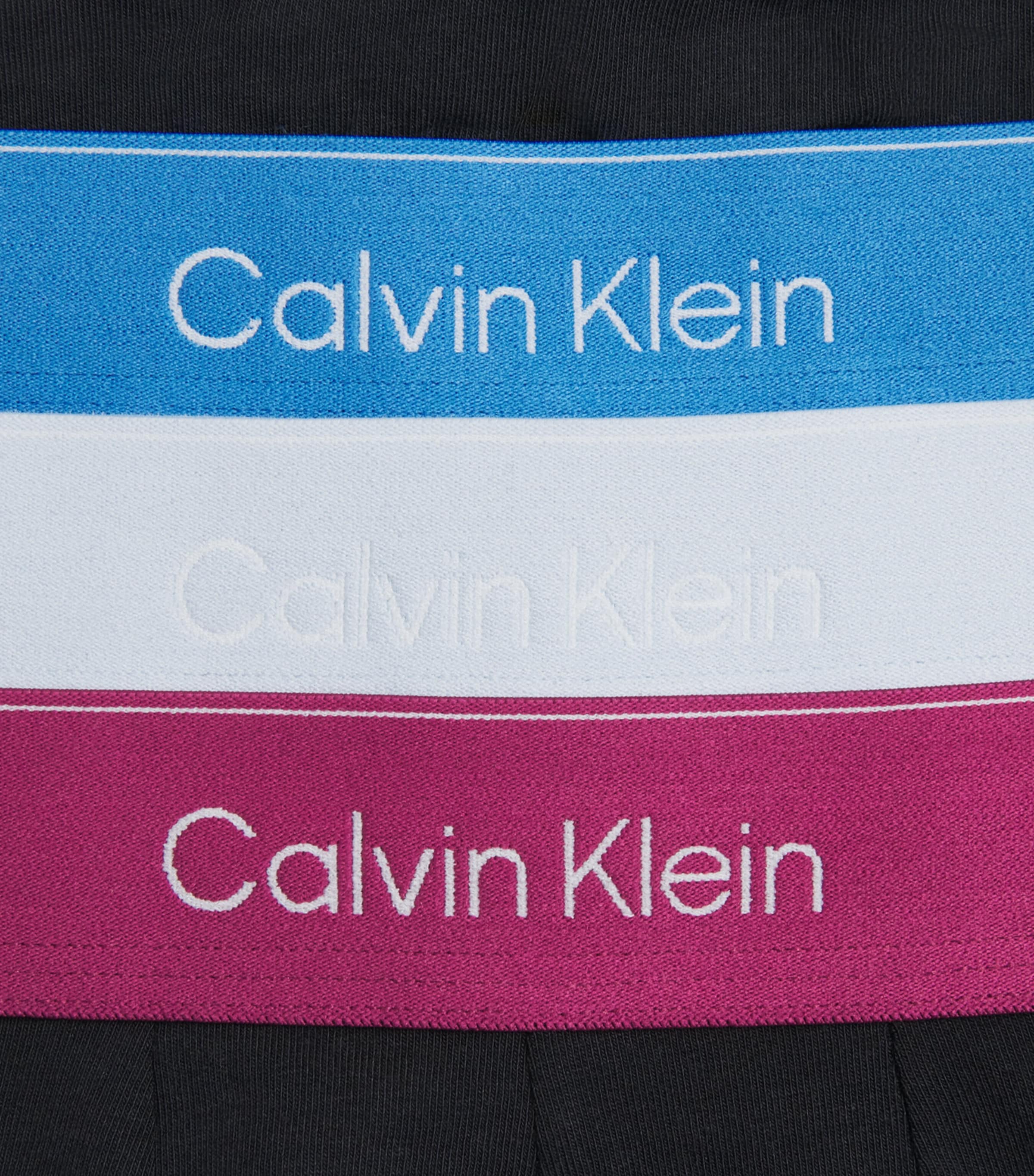 Calvin Klein Mens Stretch-Cotton Relaxed Icon Trunks (Pack of 3) Poseidon Blue/p Image 5