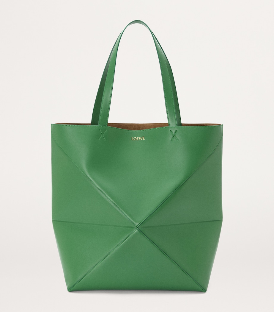 LOEWE Extra Large Leather Puzzle Fold Tote Bag Tropical Green Image 2