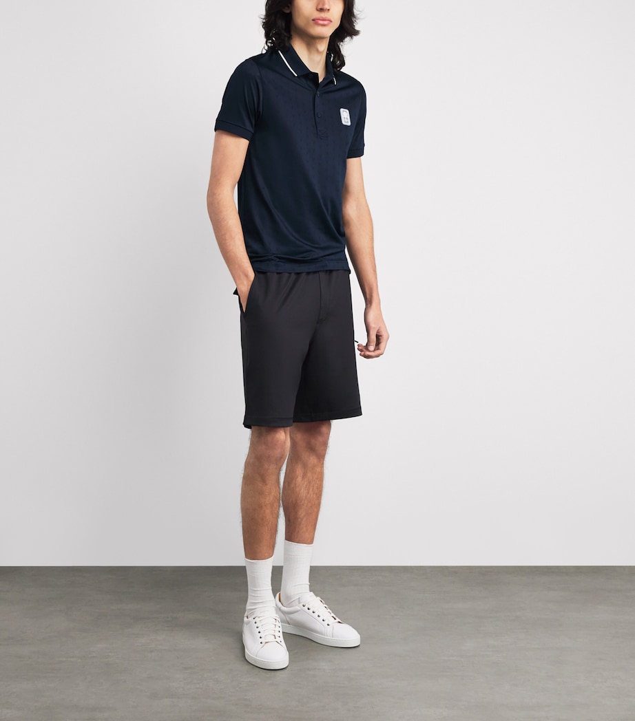 Lacoste Mens Tennis Heritage Ultra-Dry Stretch Polo Shirt Navy Blue Image 2