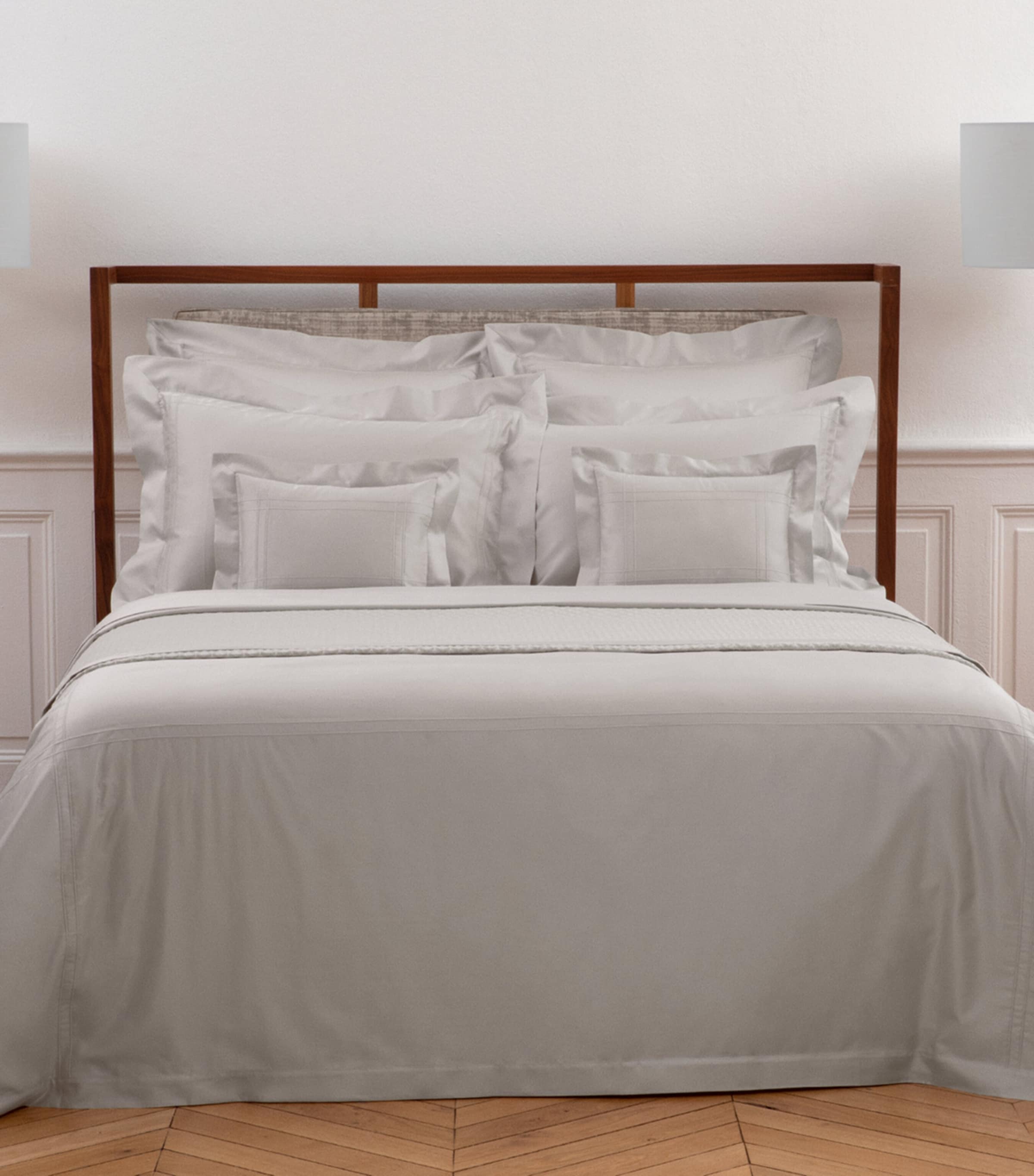Yves Delorme Couture Cotton Adagio Double Duvet Cover In Grey