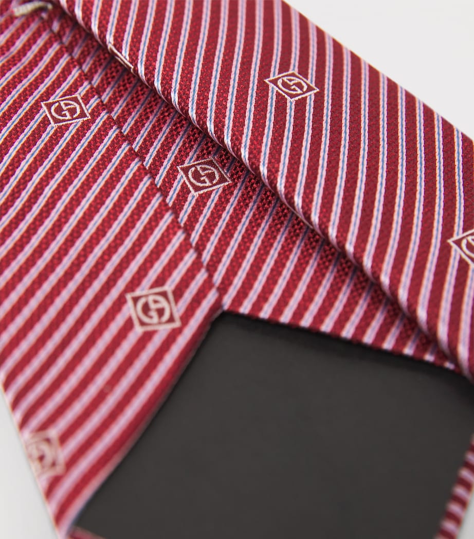 Silk Stripe Logo Tie F5008 Image 2