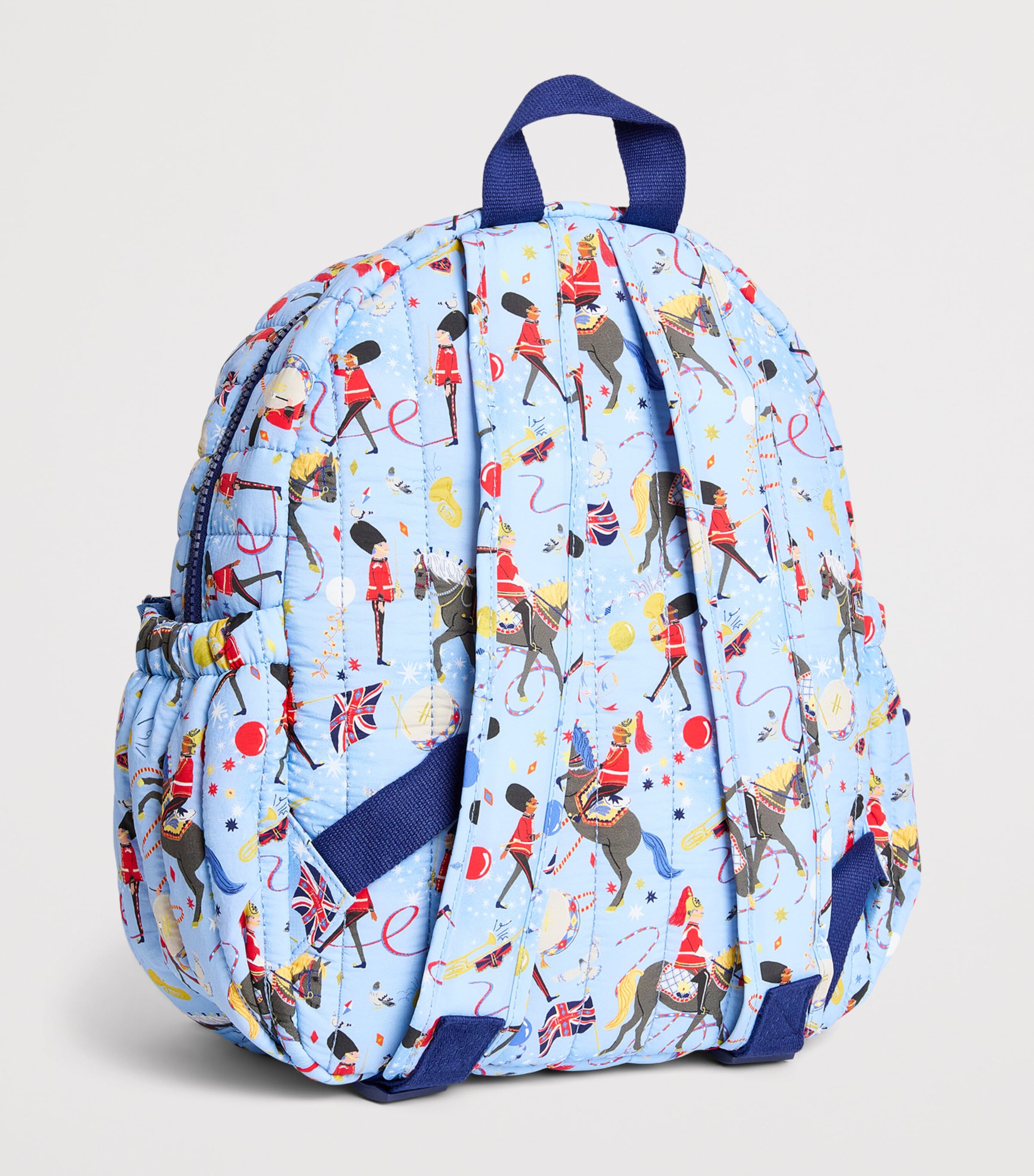 Harrods Quilted Trooping The Colour Backpack Cream Image 2