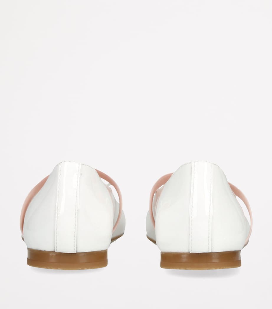 Patent Leather Logo Ballet Flats CREAM Image 2