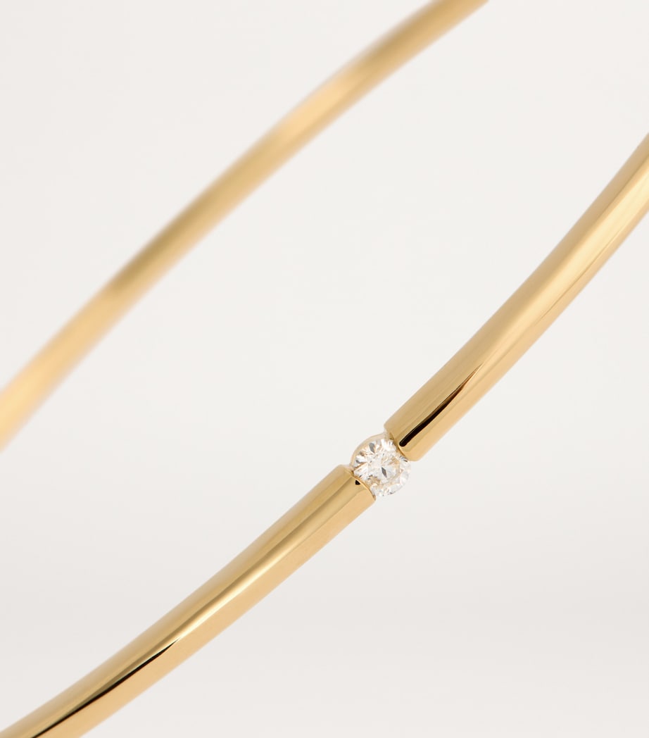 Small Yellow Gold and Diamond Zeus Bangle YELLOW GOLD Image 6