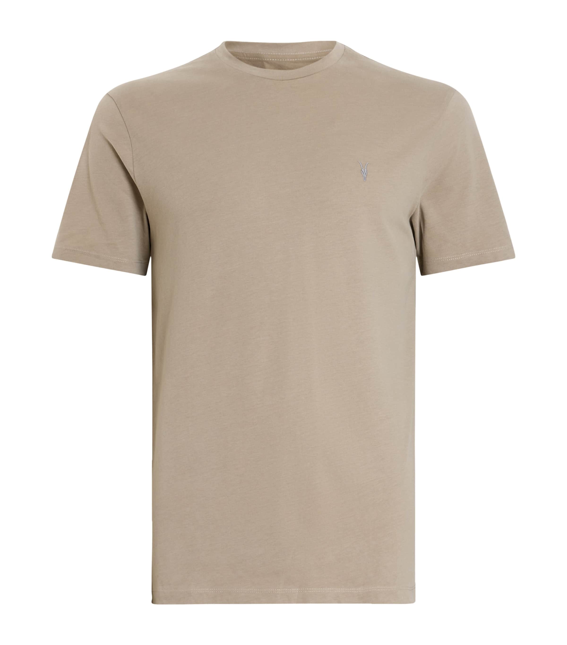Shop Allsaints Organic Cotton Brace T-shirt In Brown