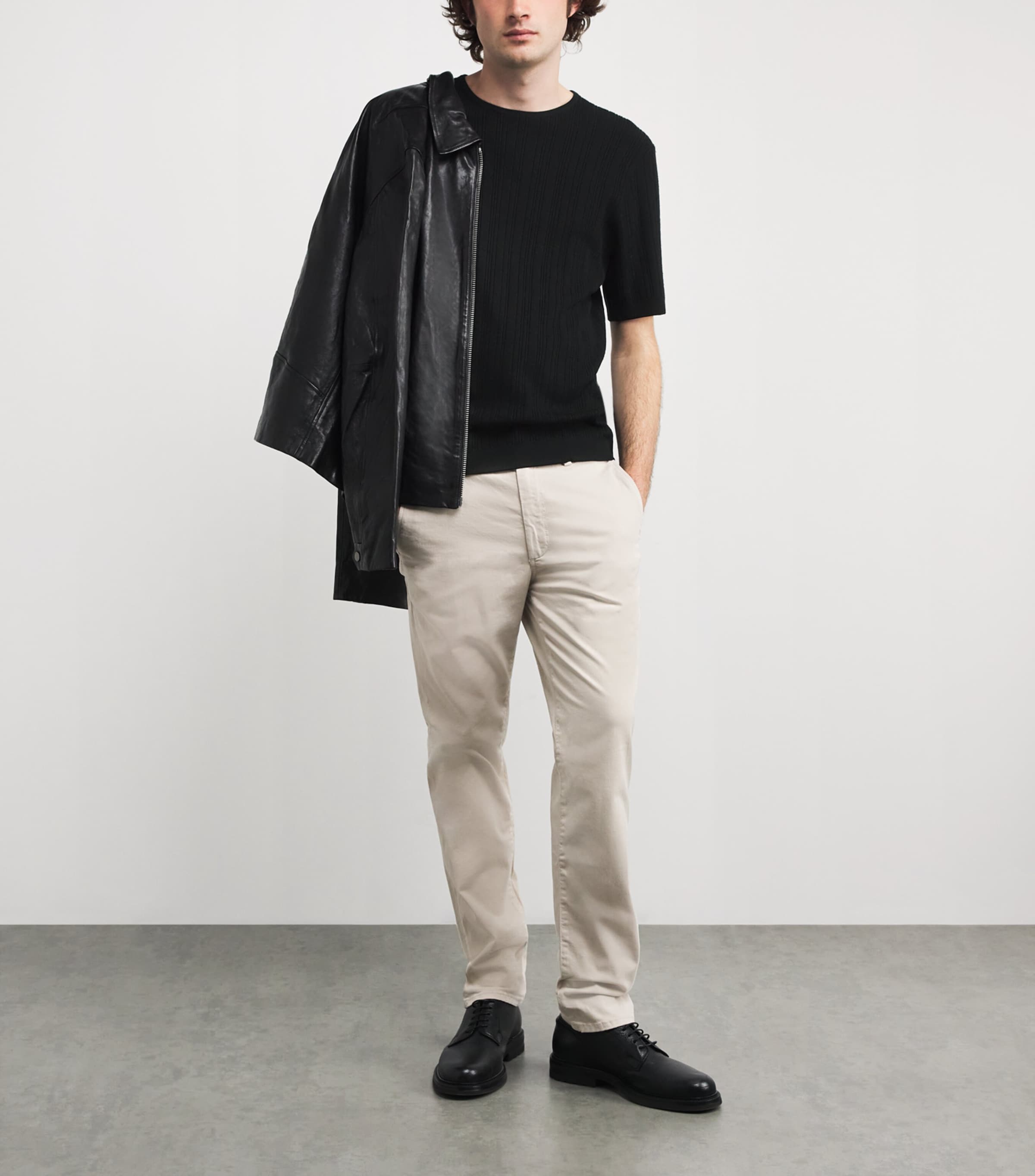 Wool-Cashmere Crawford T-Shirt BLACK Image 2