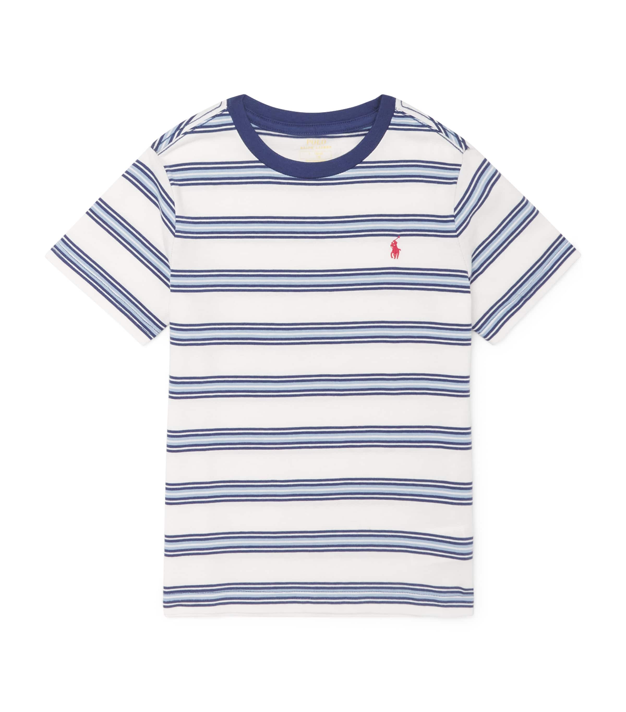 Ralph Lauren Kids Cotton Striped T-Shirt (6-14 Years) Deckwash W Image 1