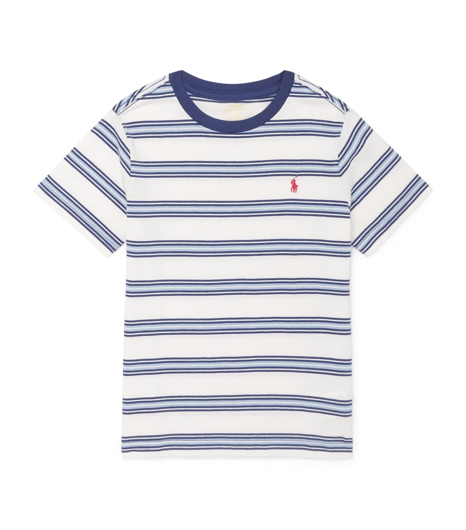 Ralph Lauren Kids Cotton Striped T-Shirt (6-14 Years) Deckwash W Image 1