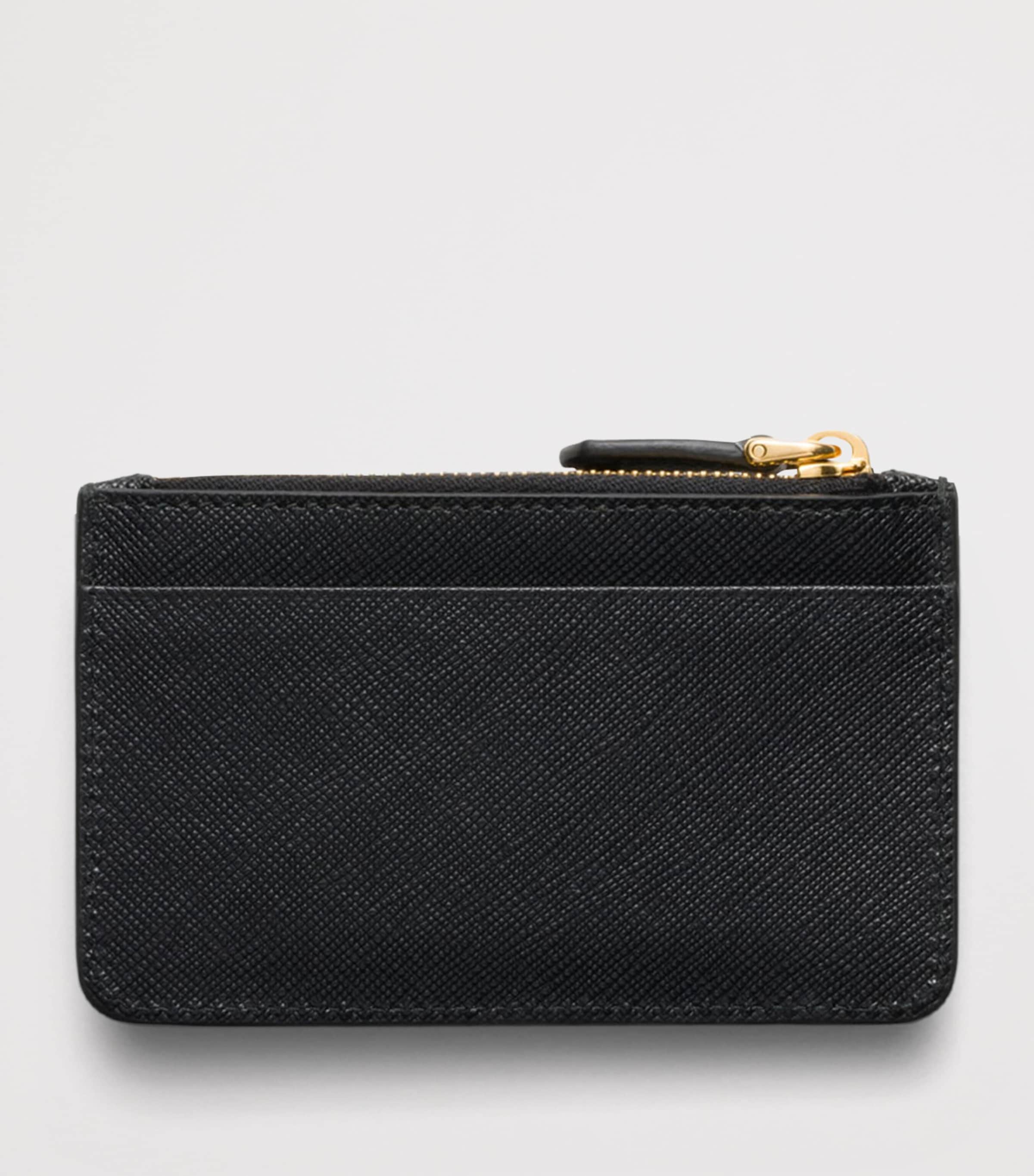 Prada Leather Press-Stud Card Holder Black Image 2
