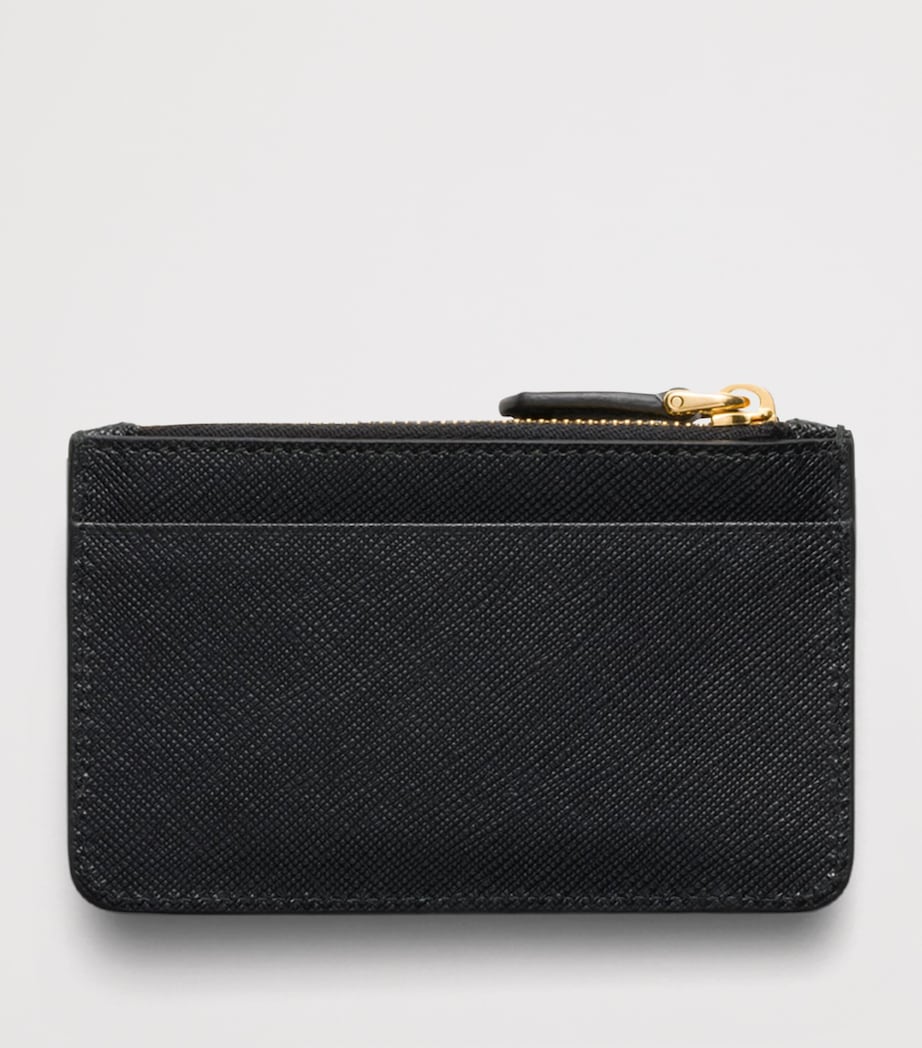 Prada Leather Press-Stud Card Holder Black Image 2