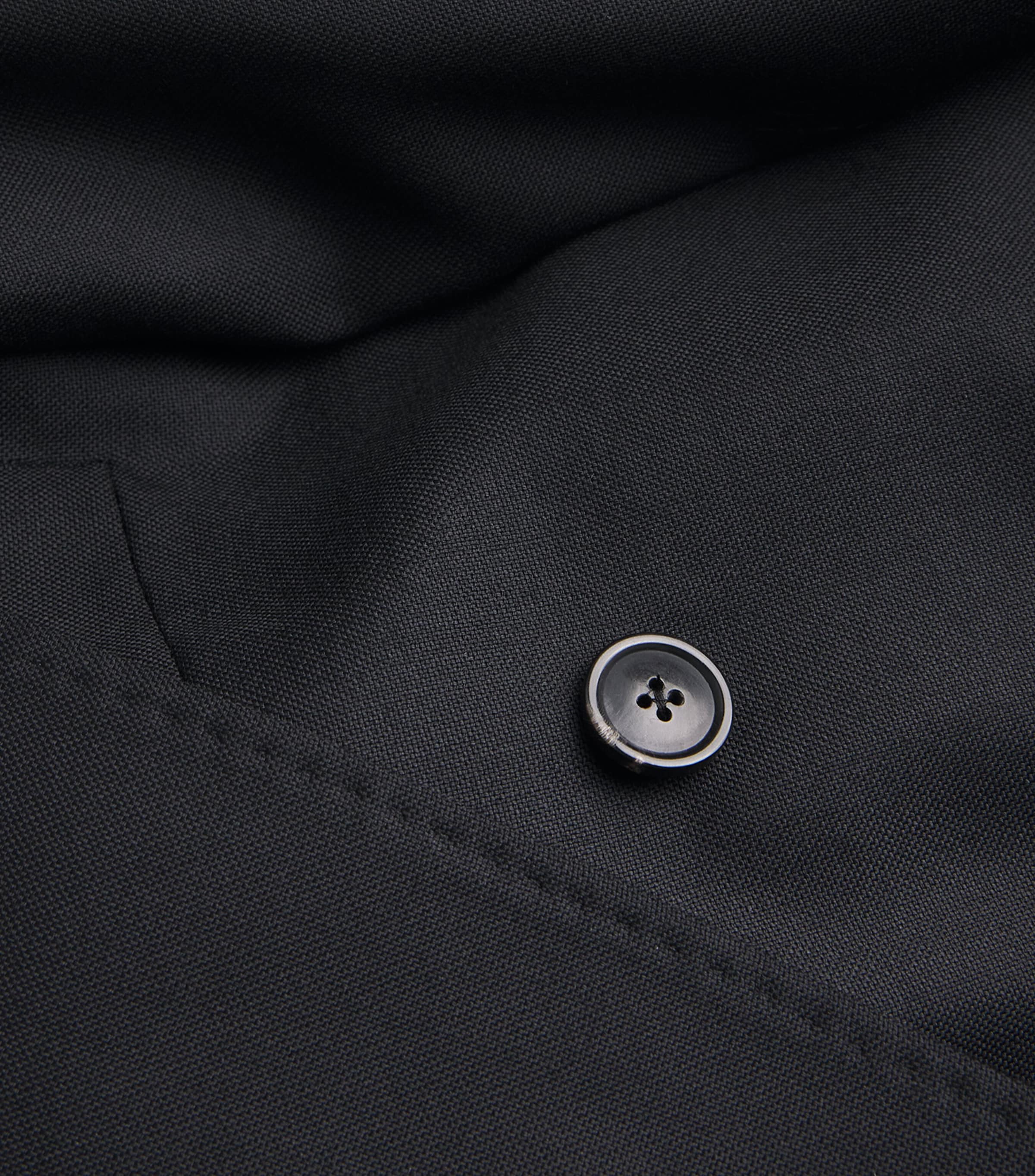 Wool Unconstructed Blazer BLACK PANAMA WOOL Image 5