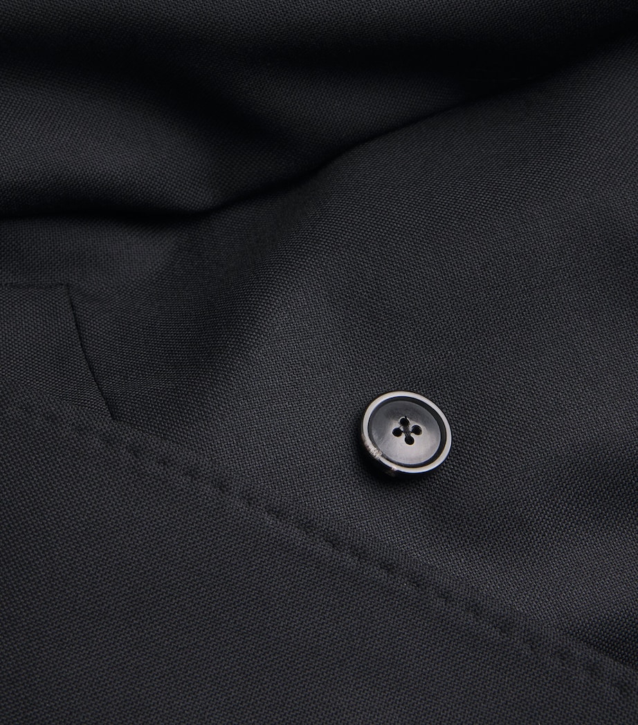 Wool Unconstructed Blazer BLACK PANAMA WOOL Image 5