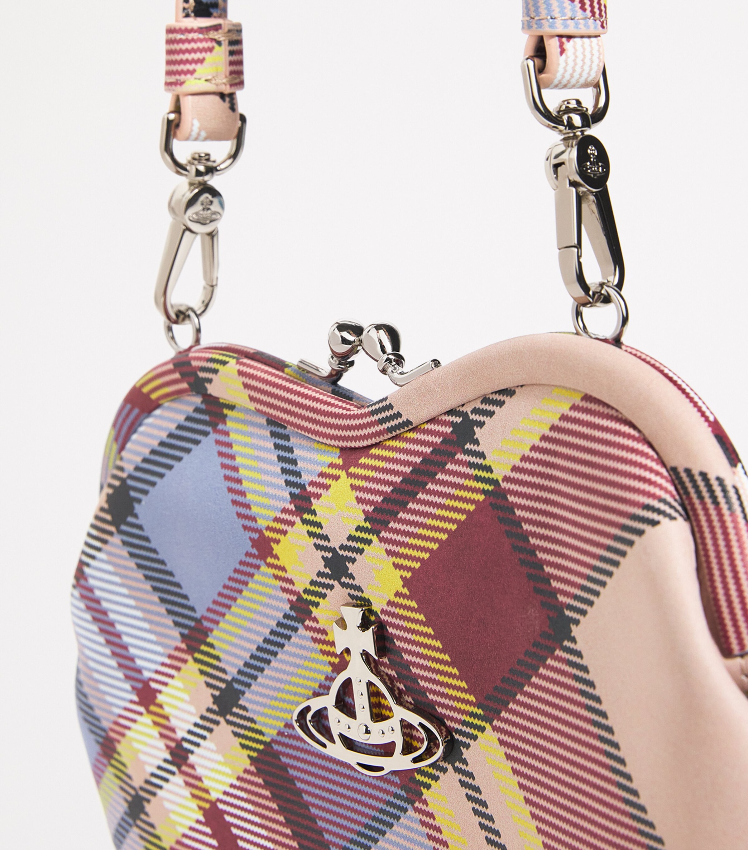 Vivienne Westwood Multi Tartan Belle Heart Clutch Bag | Harrods US