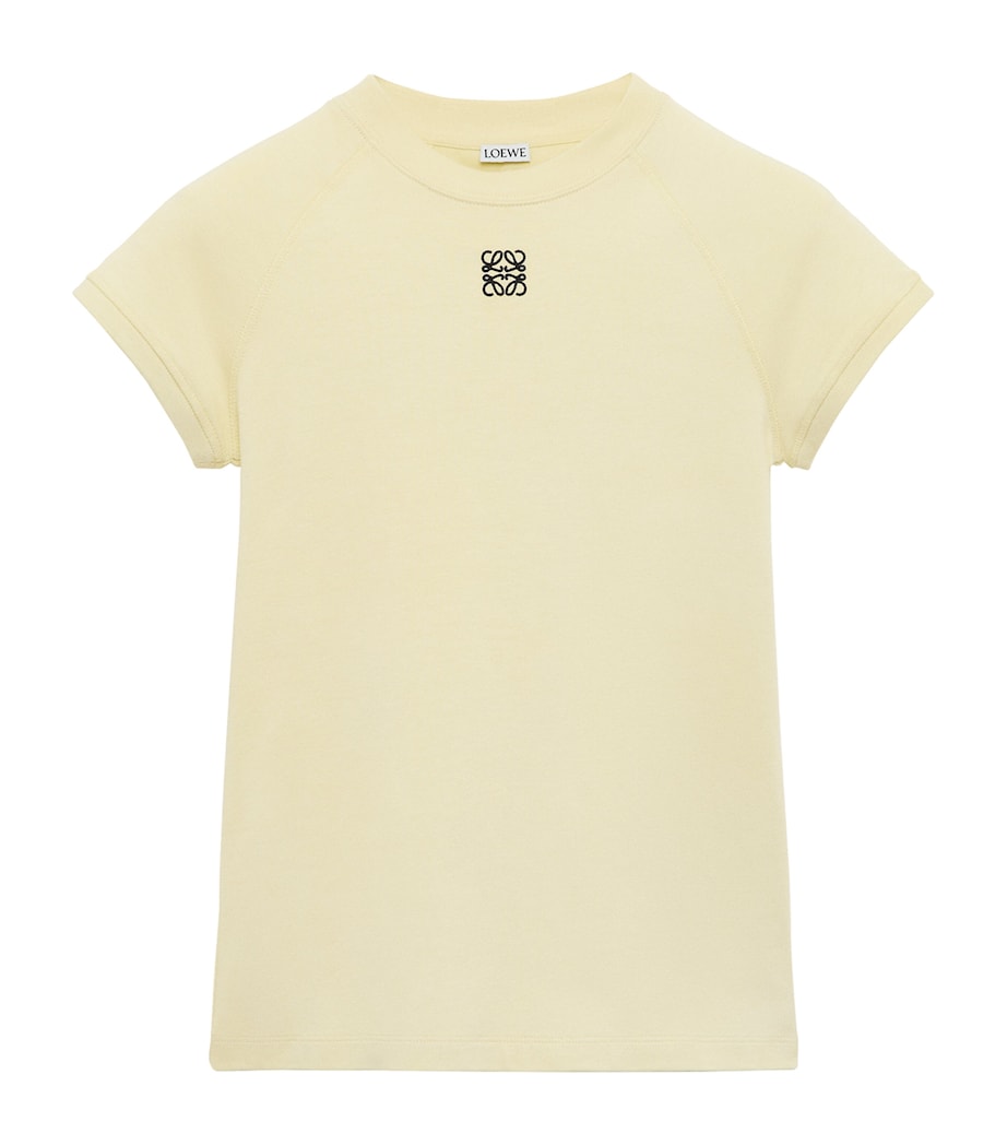 LOEWE Womens Cotton-Blend Baby T-Shirt Light Yellow Image 1