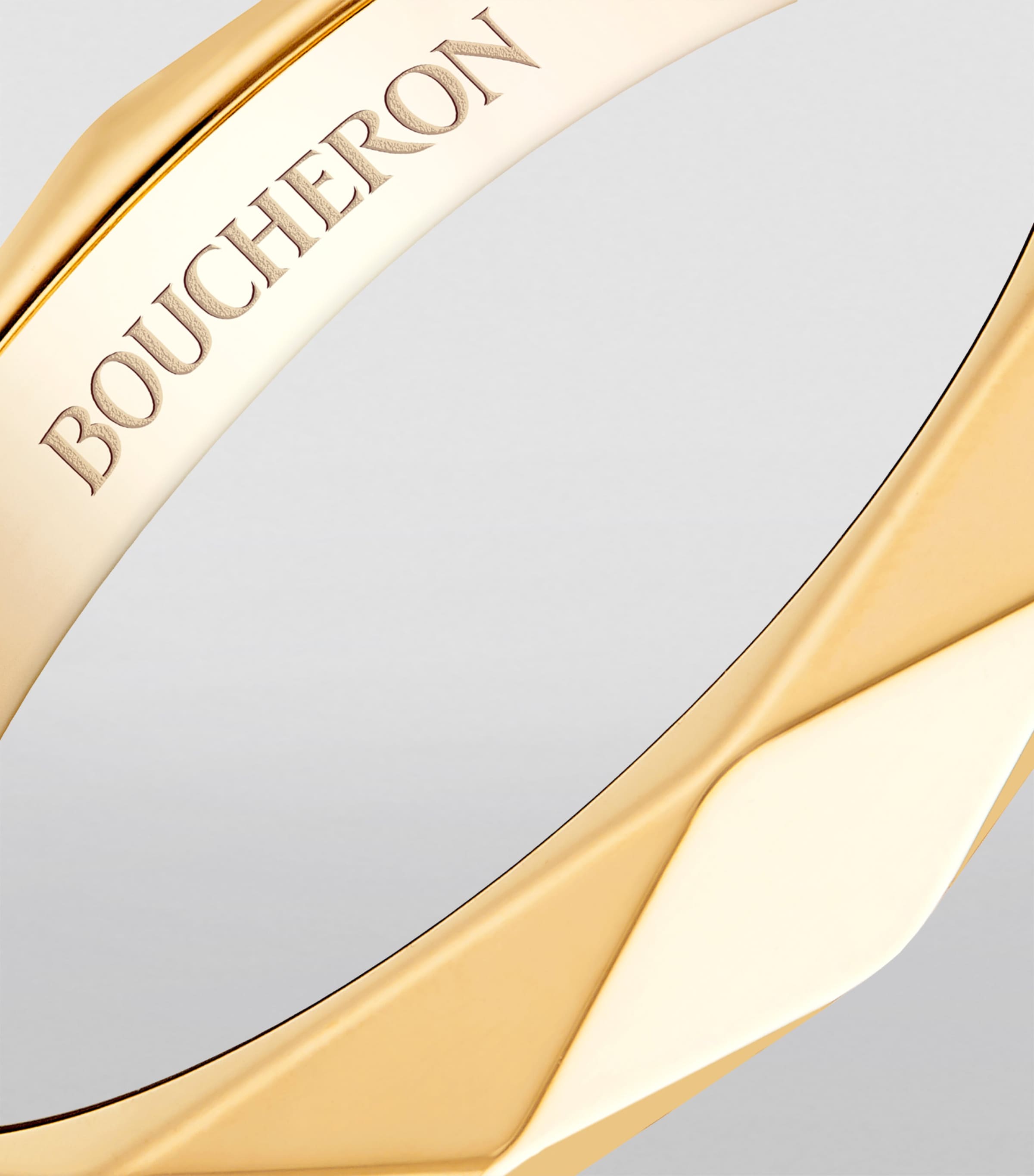 Yellow Gold Facette Wedding Band YELLOW GOLD Image 3