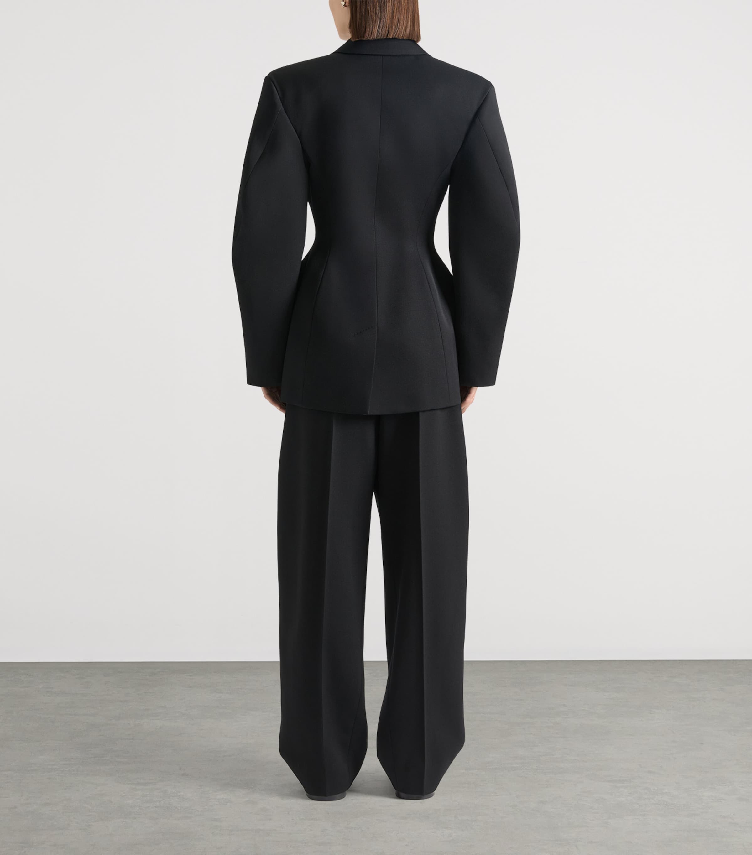 Wool Cocoon Jacket BLACK Image 3