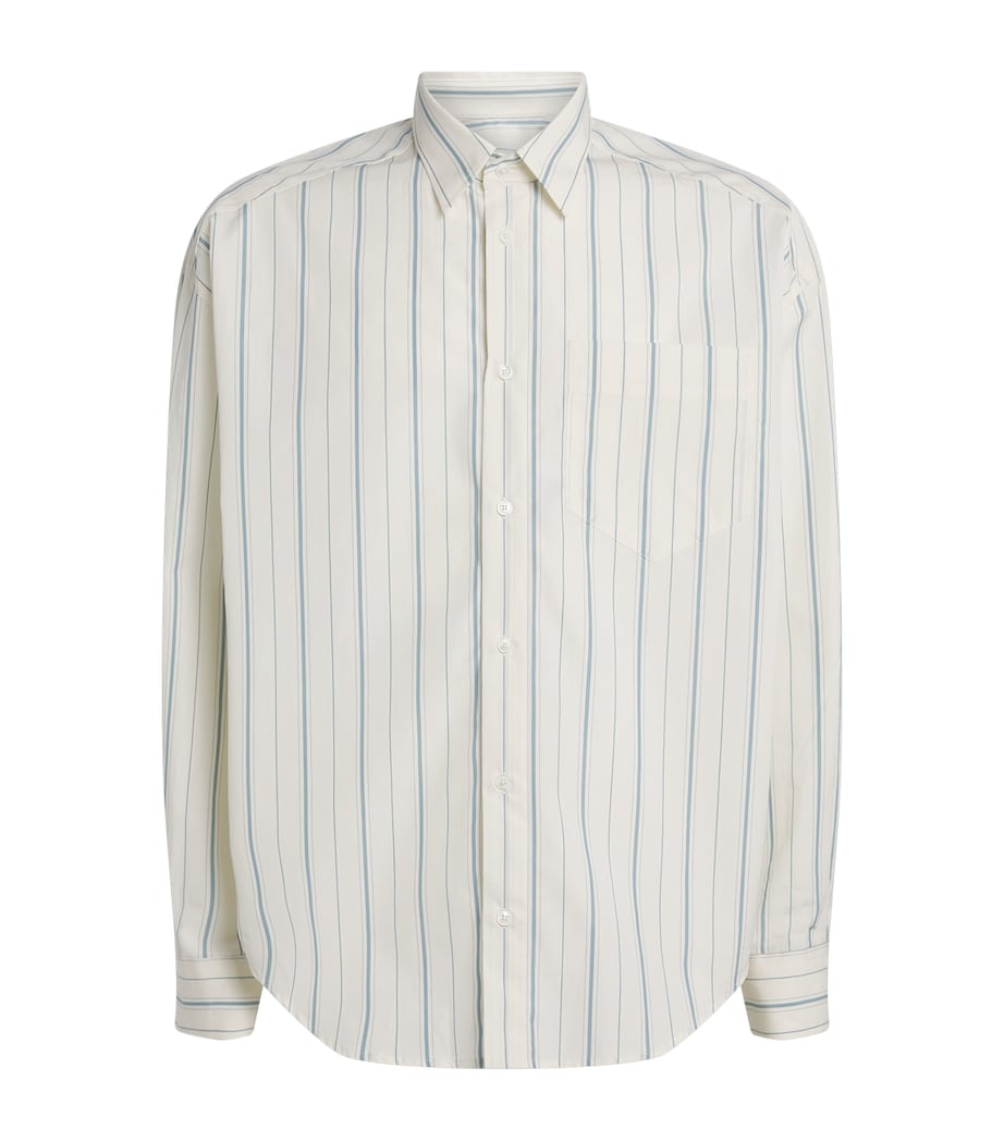 Cotton Poplin Stripe Shirt 1872 - IVOIRE/CIEL Image 1