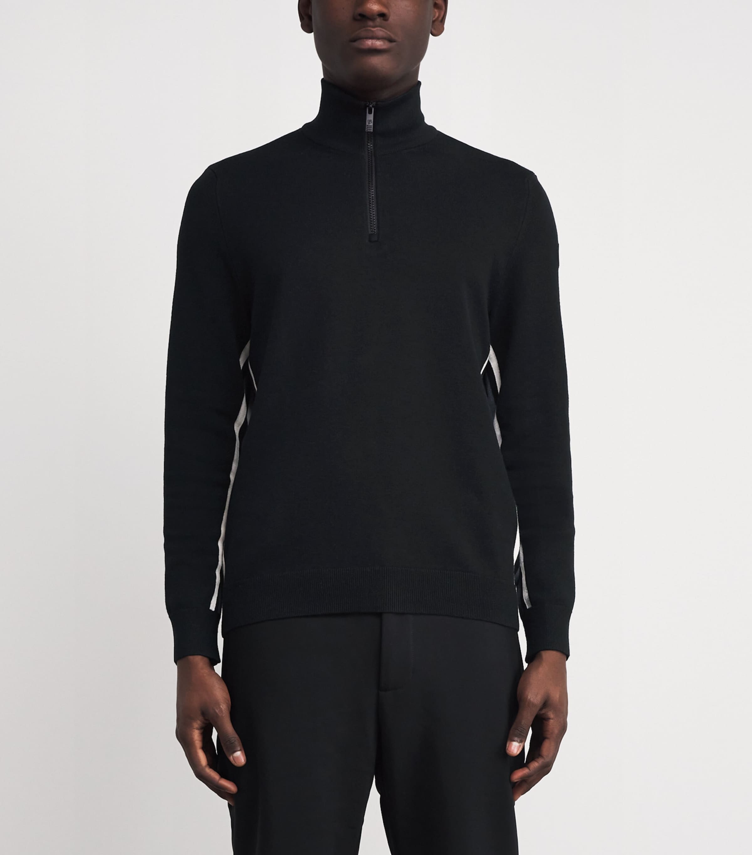 Jersey Quarter-Zip Natom Sweater 0051 NOIR/GRISNEIGE Image 3