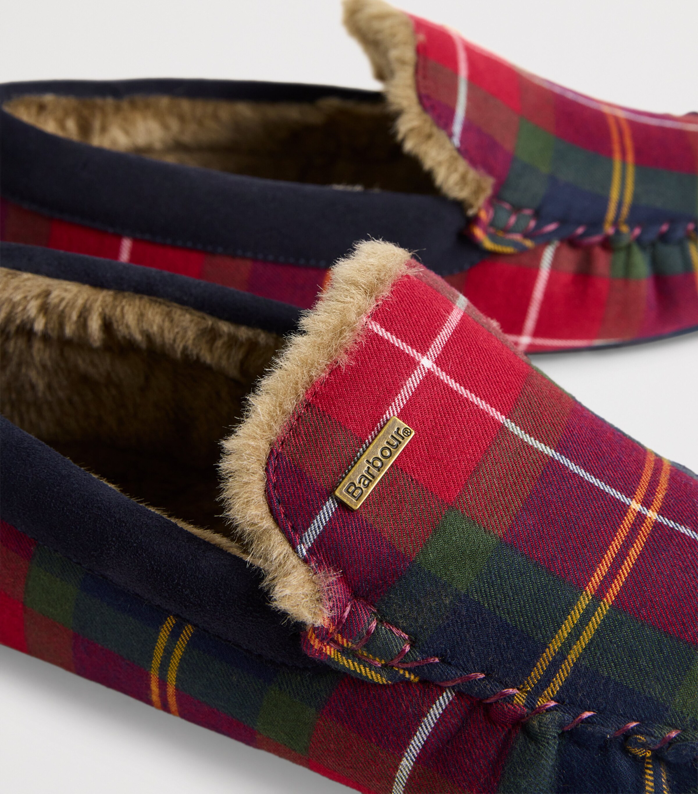 Suede Tartan Monty Slippers WINTERBERRY TARTAN Image 5