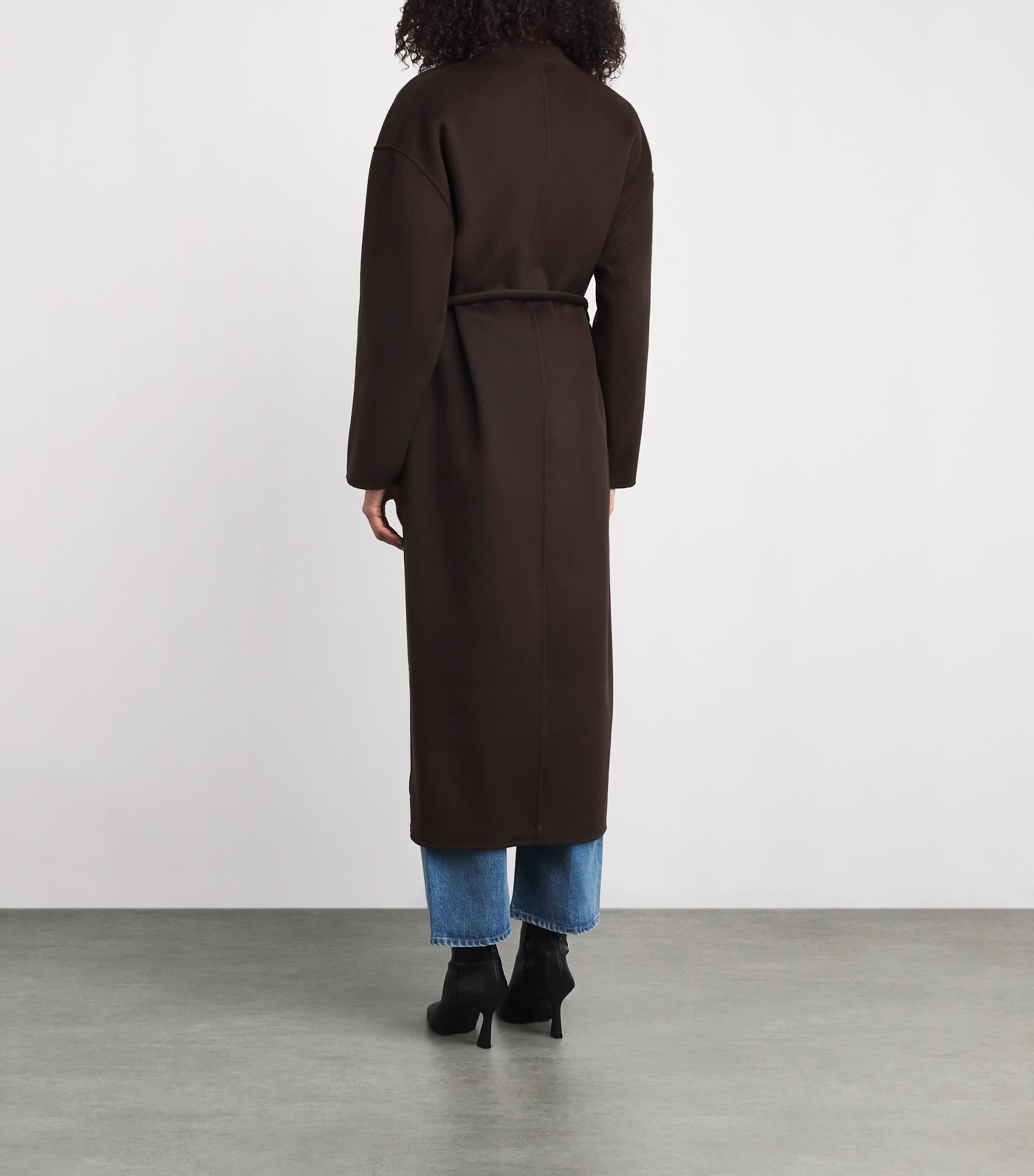 Wool-Cashmere Hunter Coat  DEEP BROWN Image 4
