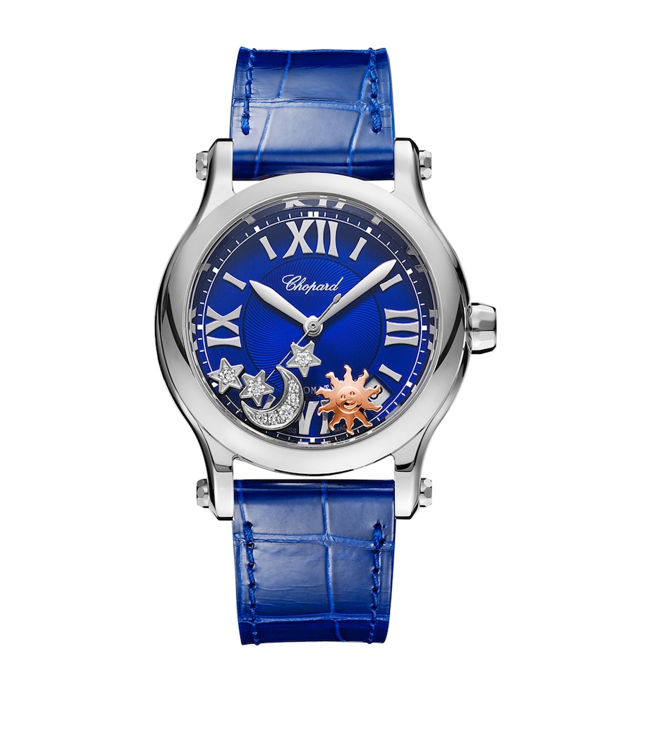 Stainless Steel and Diamond Happy Sport Sun, Moon and Stars Watch 36mm STAINLESS STEEL Image 1