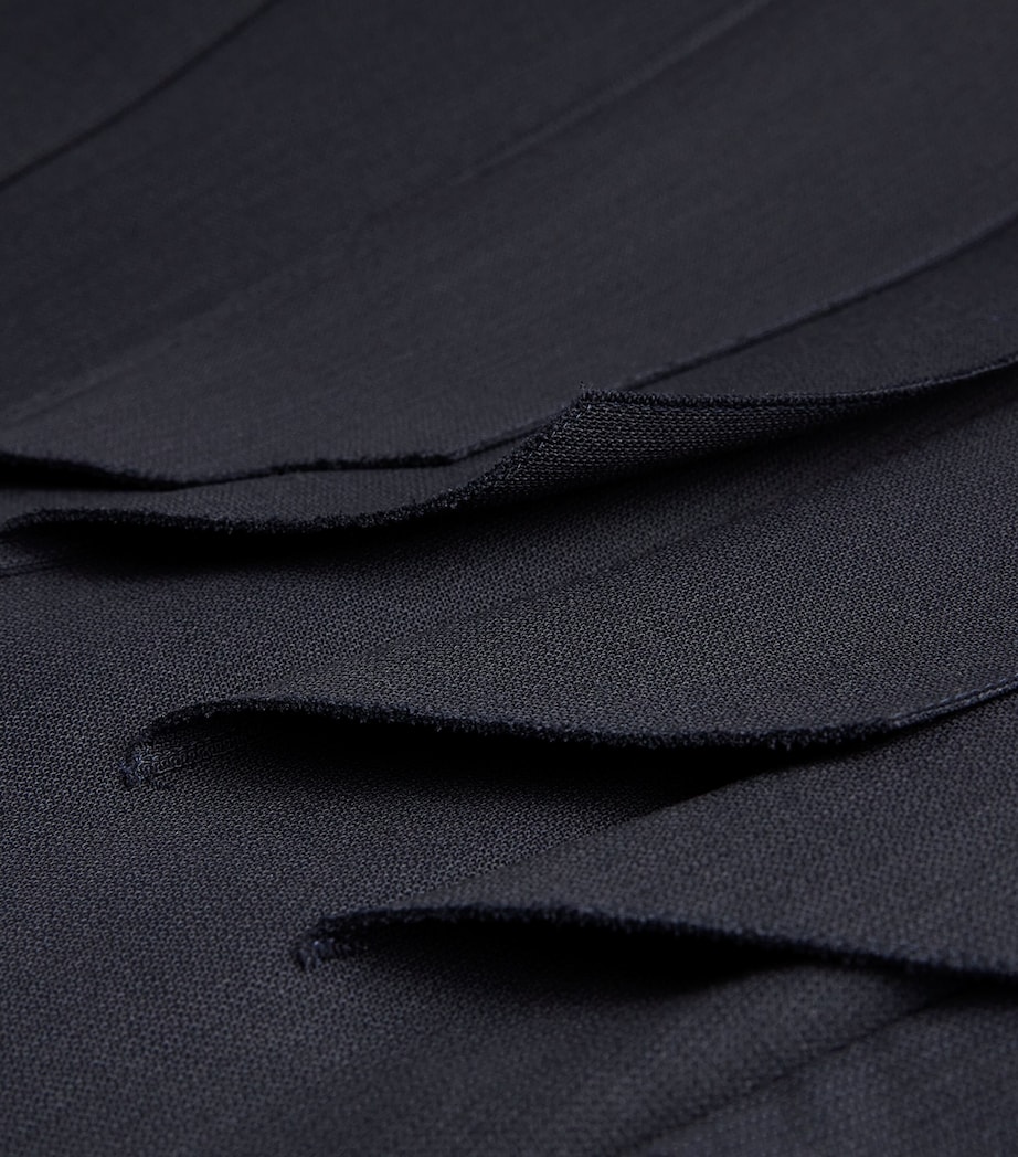 Ruffled Midi Skirt NAVY Image 5