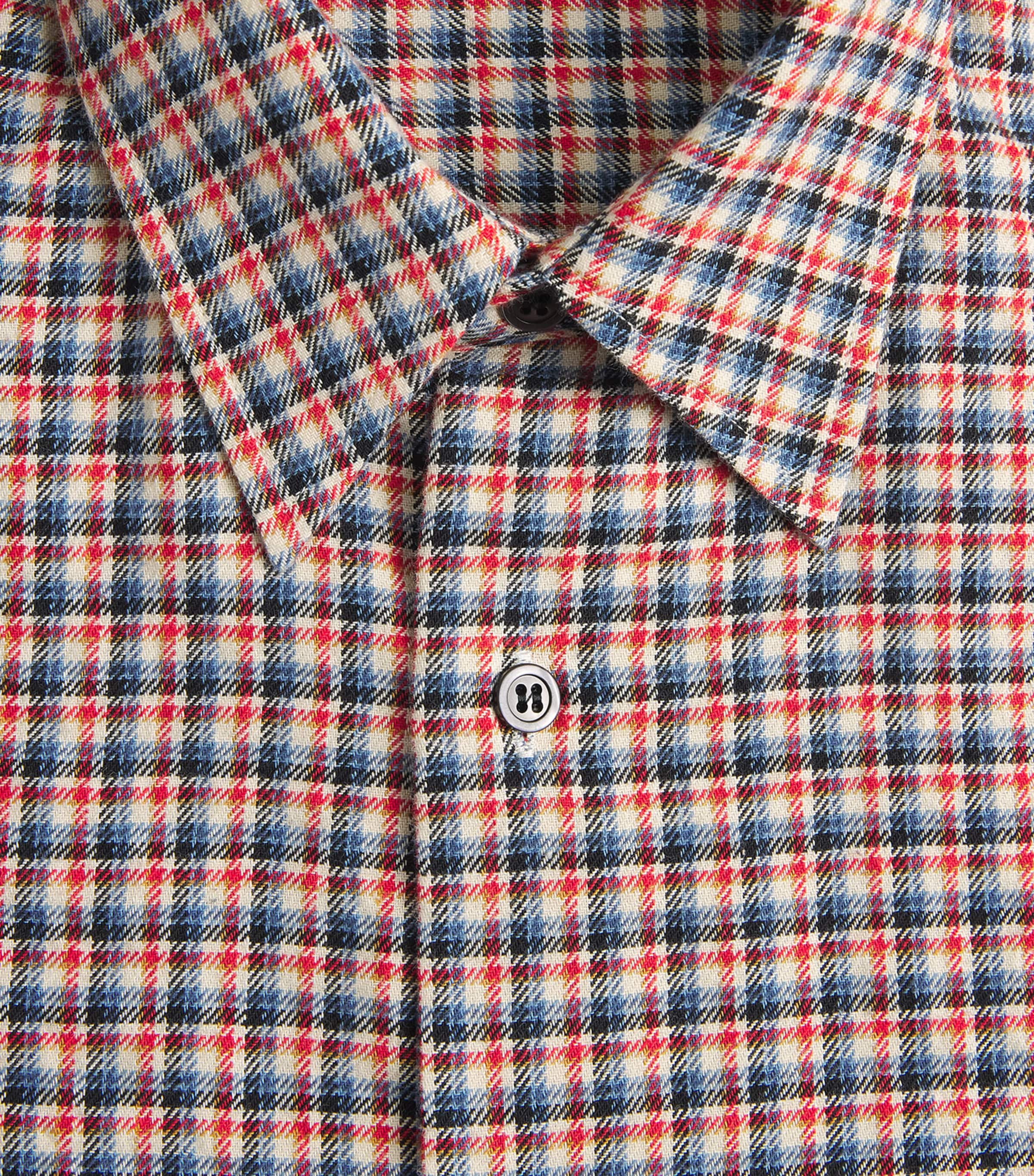 DRIES VAN NOTEN Mens Flannel Check Shirt Image 6